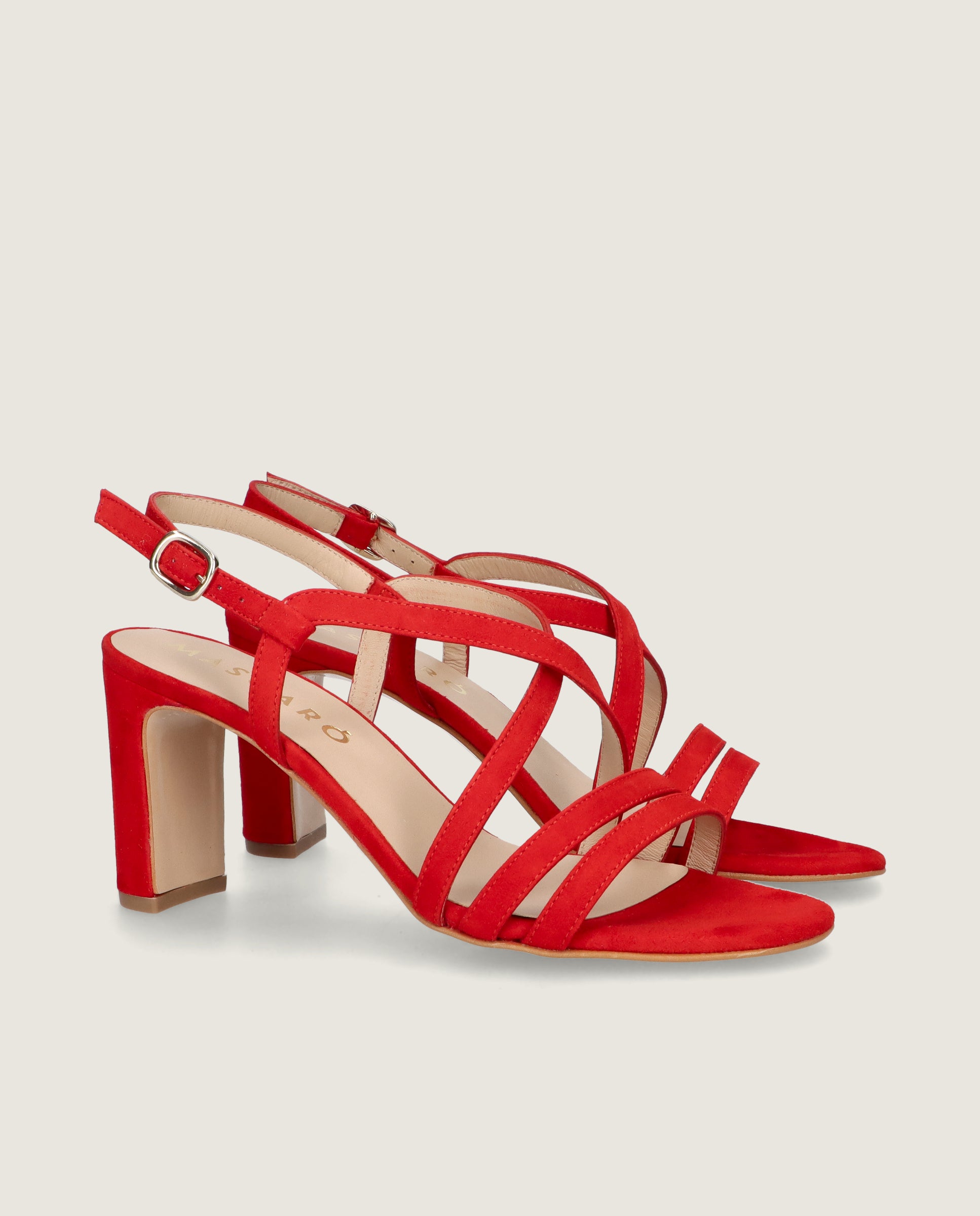 Imagen de Sandalias Maria Rojos Ante por Mascaro