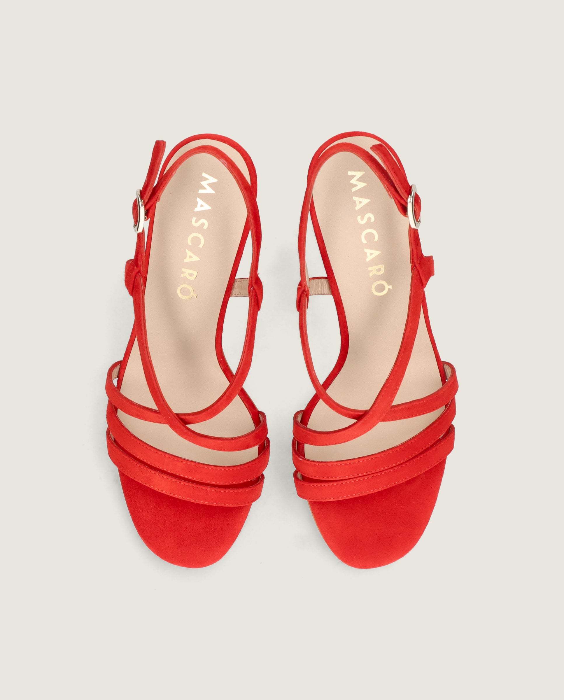 Vista alternativa de Sandalias Maria Rojos Ante por Mascaro