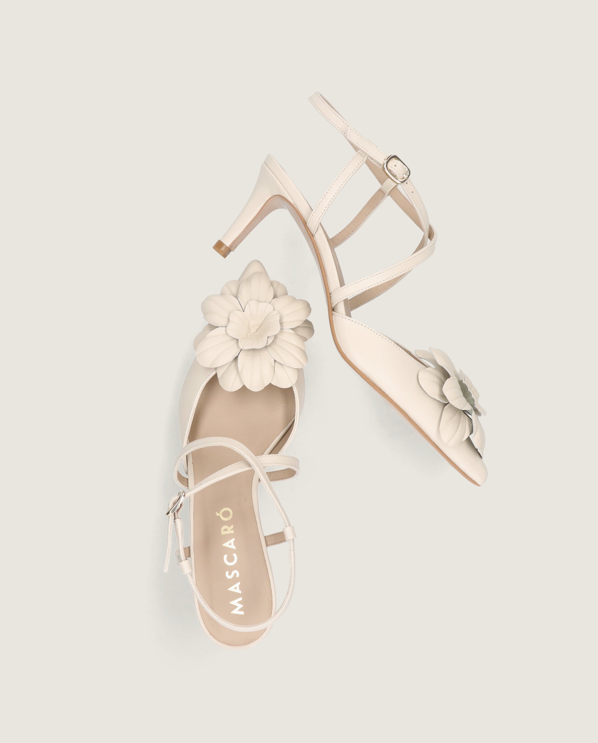 Phoebe White Leather Pumps