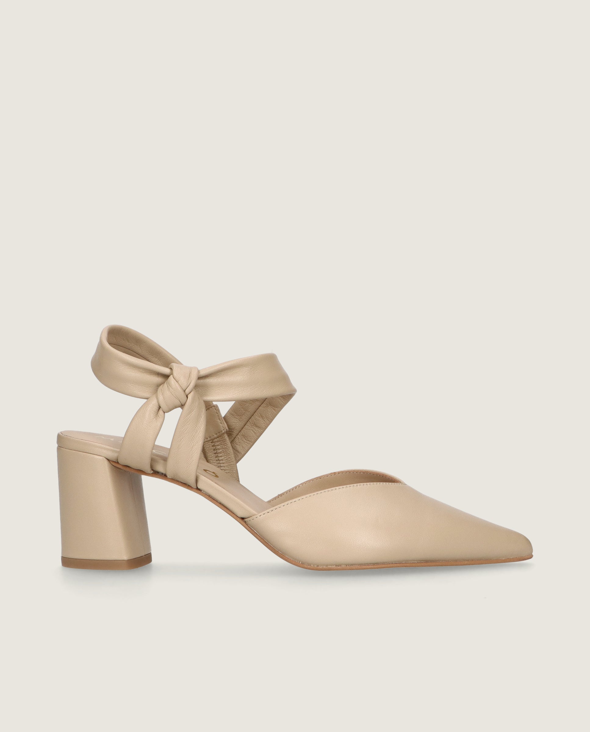 Phoebe Beige Leather Pumps