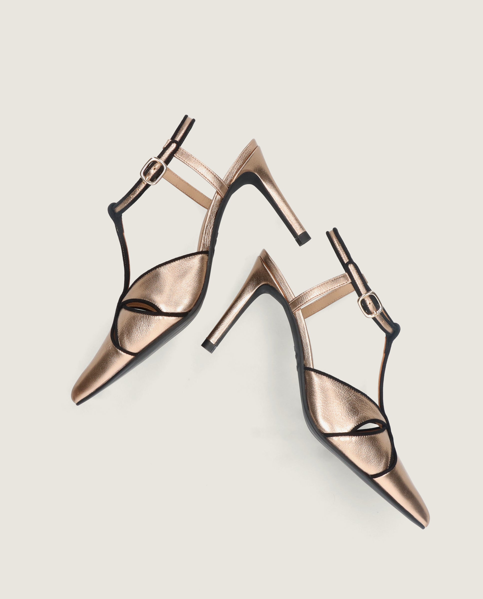 T-Bar Renata Dorados Pieles metalizadas