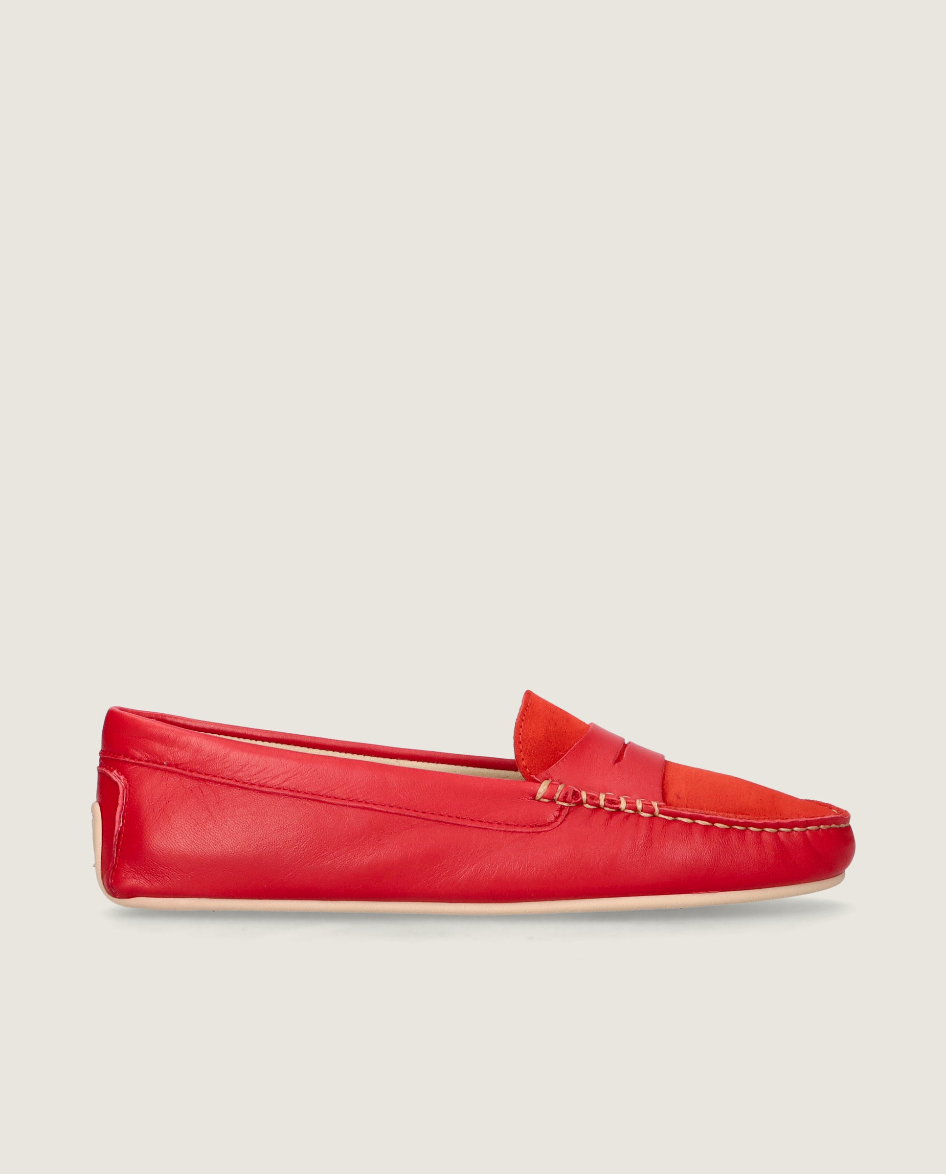 Mocasines Josephine Rojos Piel