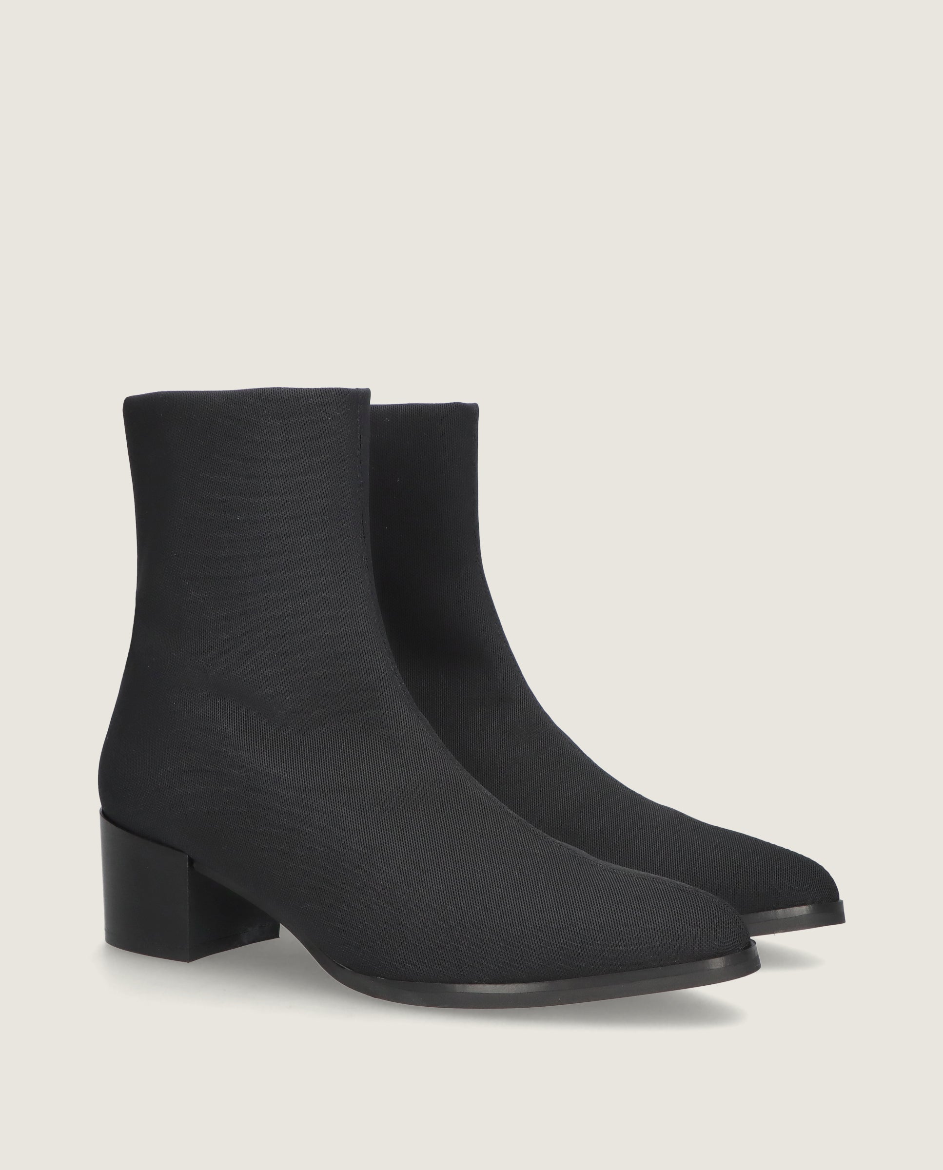 Image of Sharon Black Woven Ankle Boots by Mascaro