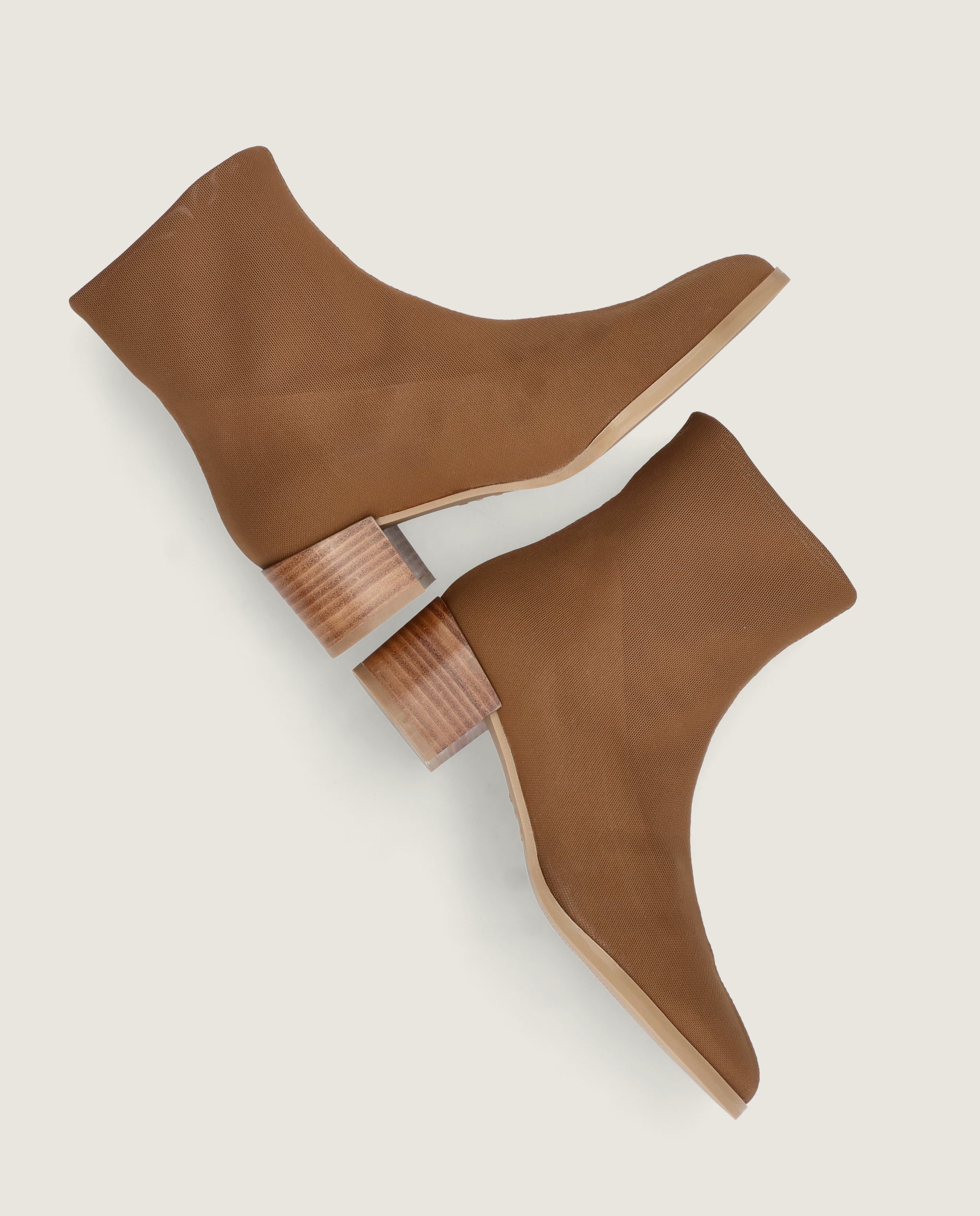 Botines Sharon Marrones Tejidos