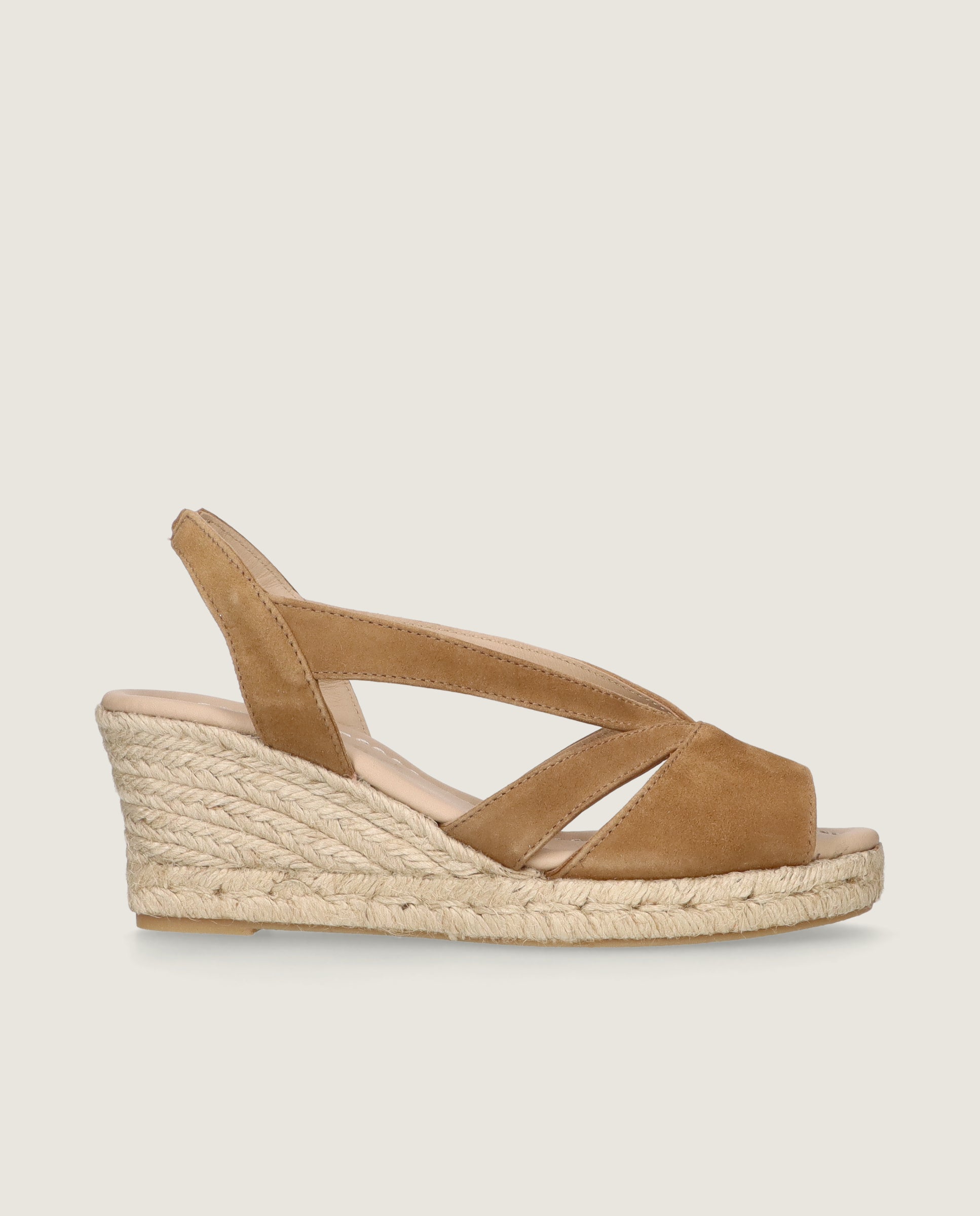 Alpargatas Esparto Deborah Marrones Piel