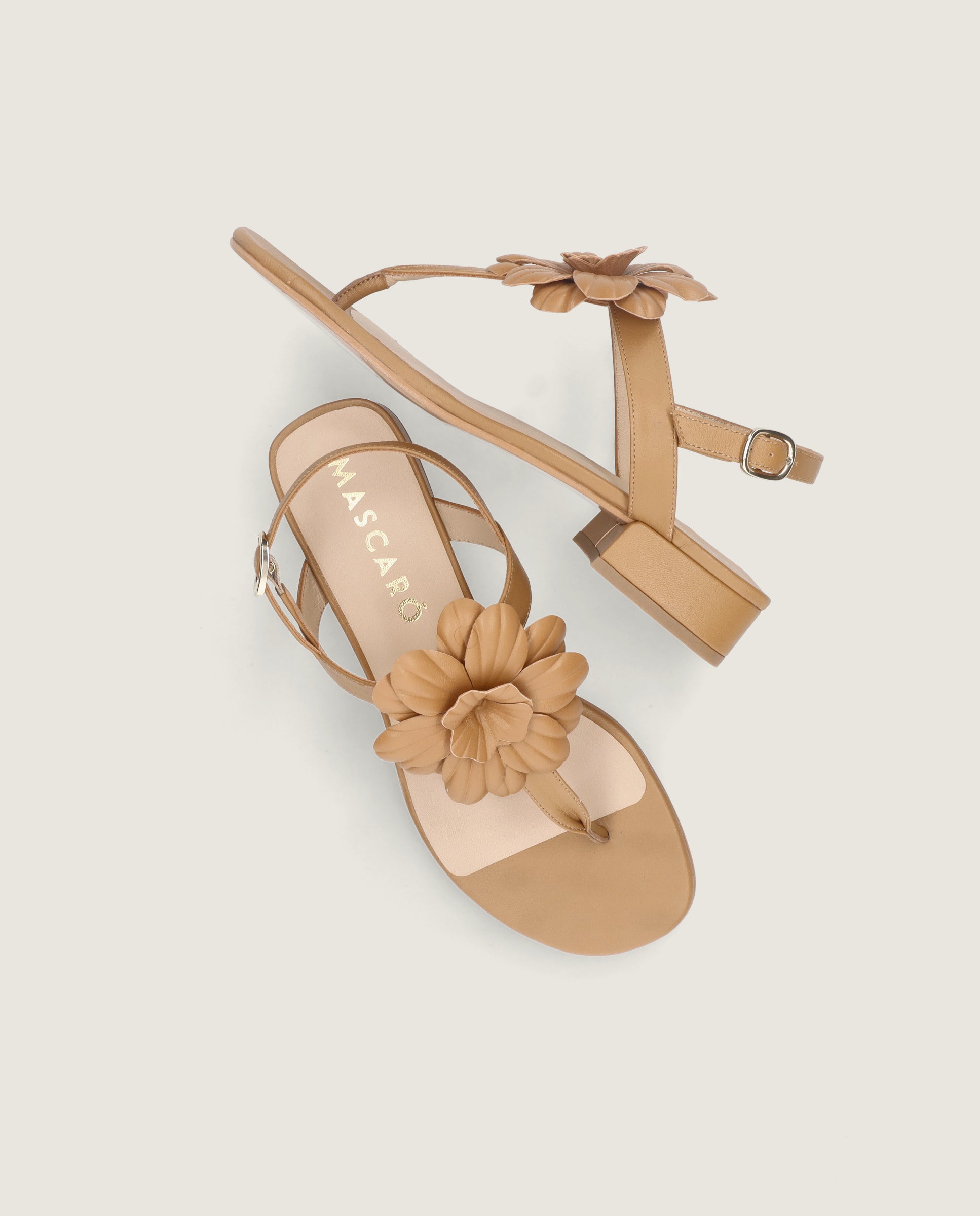 Sandalias Amelie Marrones Piel