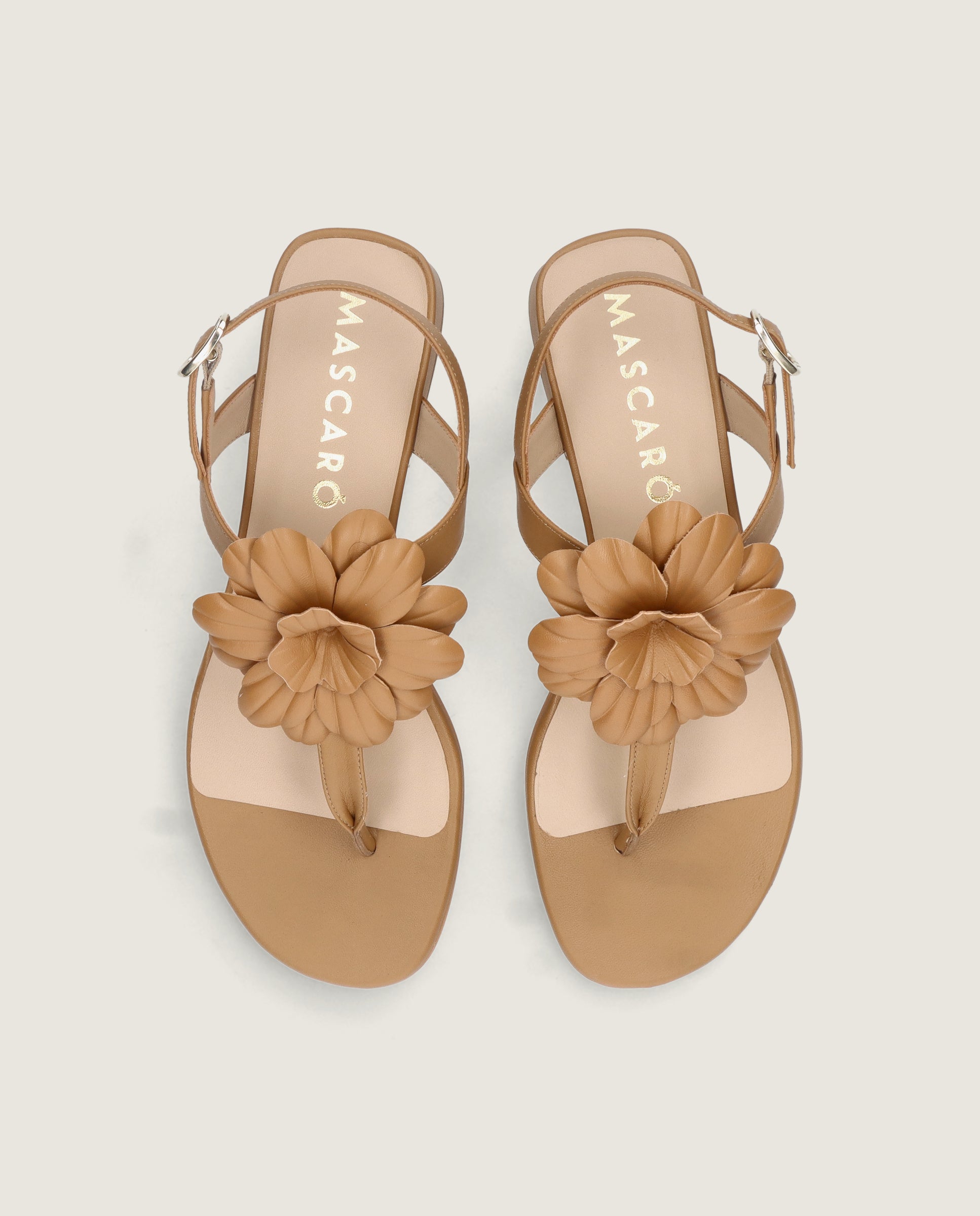Sandalias Amelie Marrones Piel