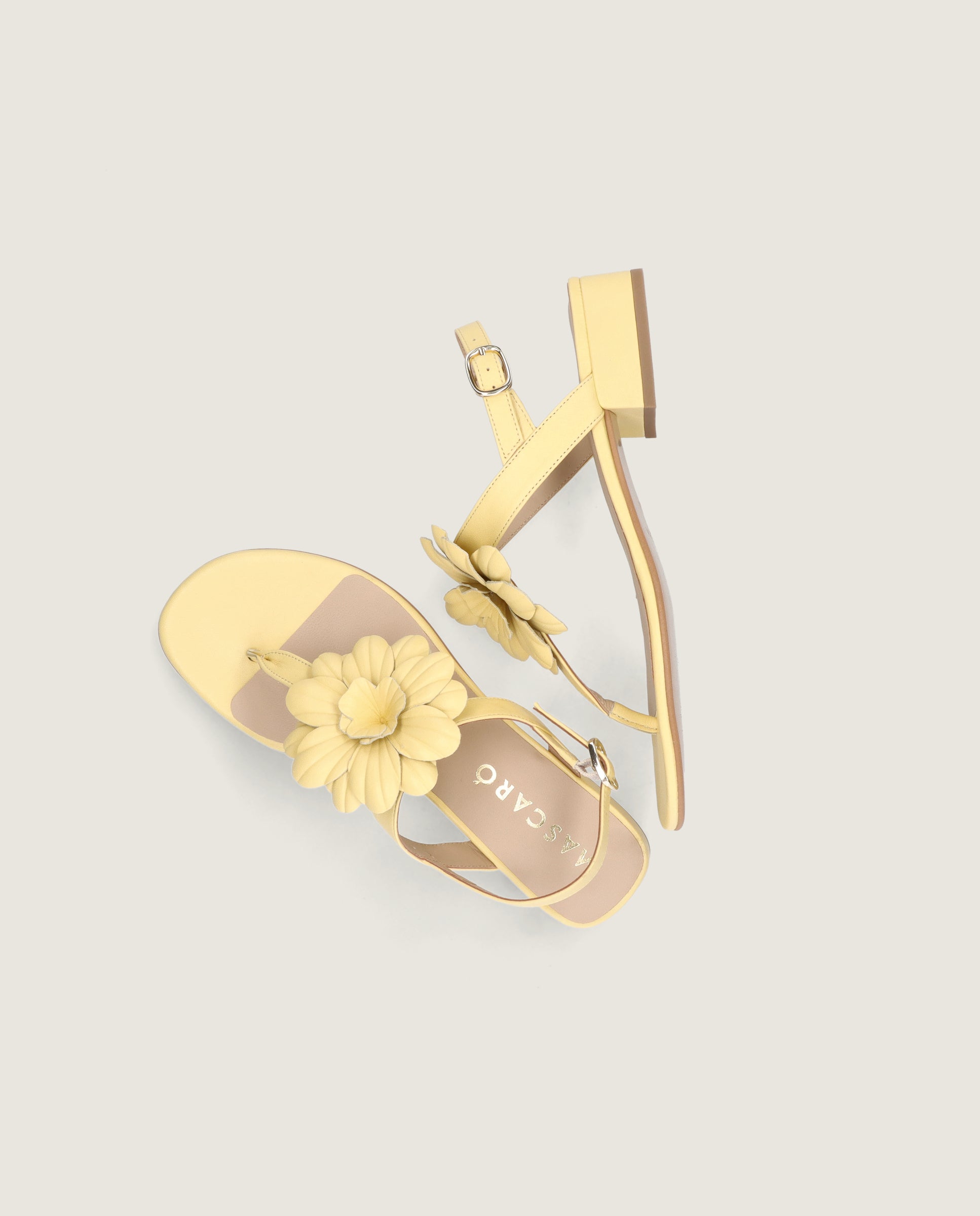 Sandalias Amelie Amarillos Piel