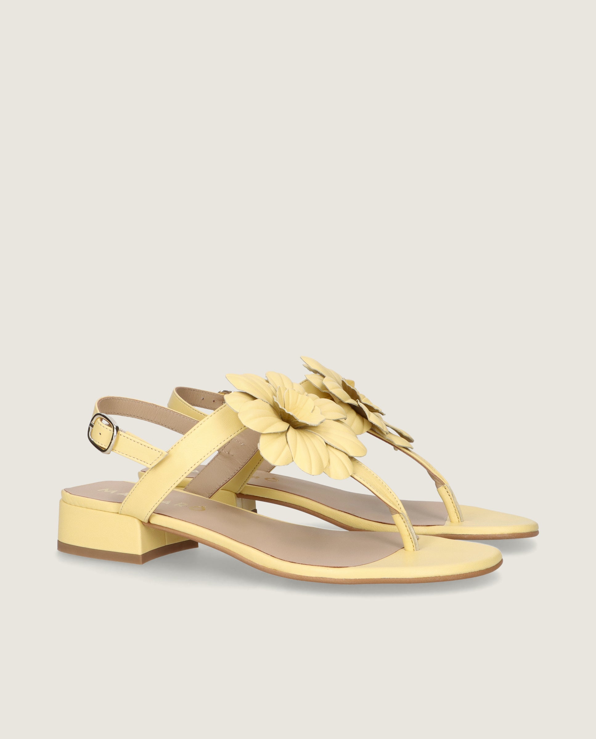 Imagen de Sandalias Amelie Amarillos Piel por Mascaro