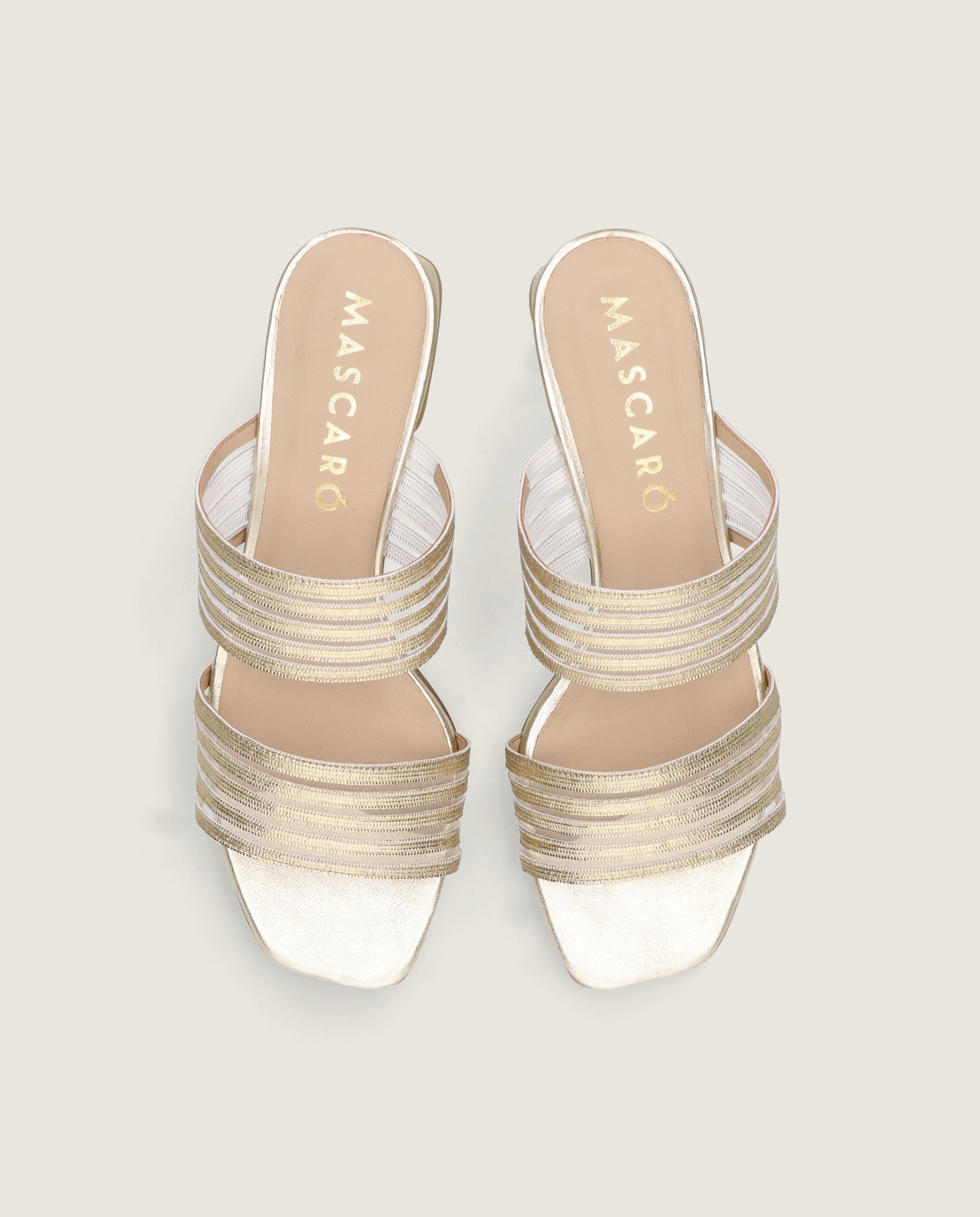 Sandalias Cannes Dorados Tejidos