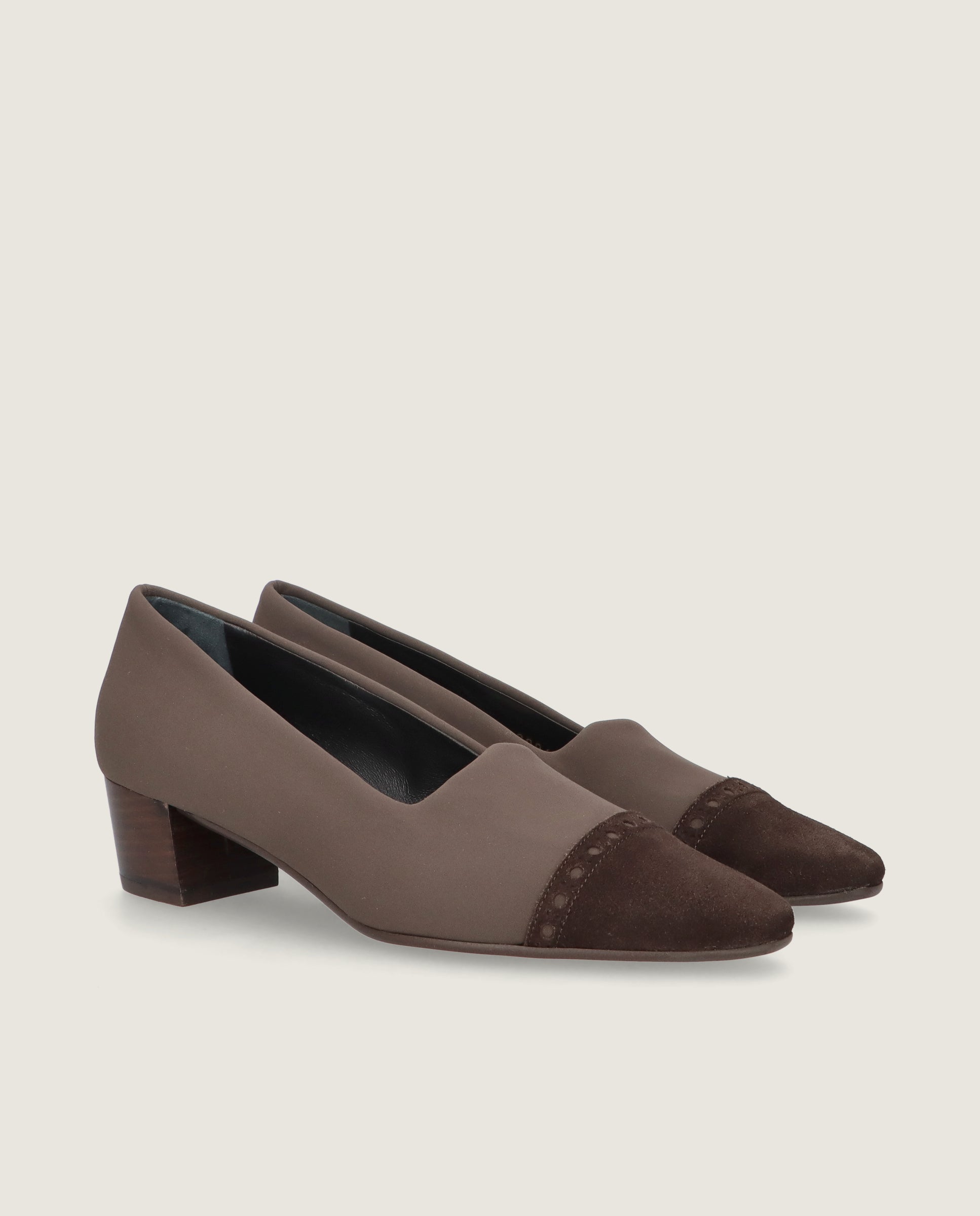 Image of Greta Brown Suede Pumps by Mascaro
