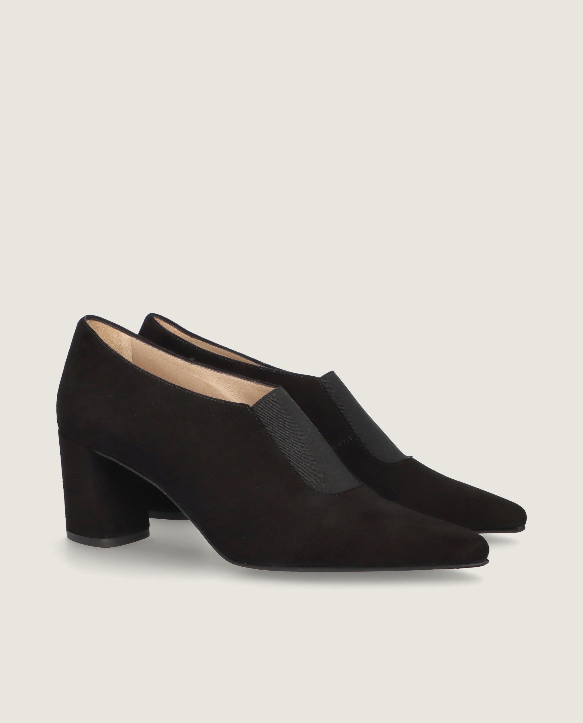 Image of Phoebe Black Leather Ankle Boots by Mascaro