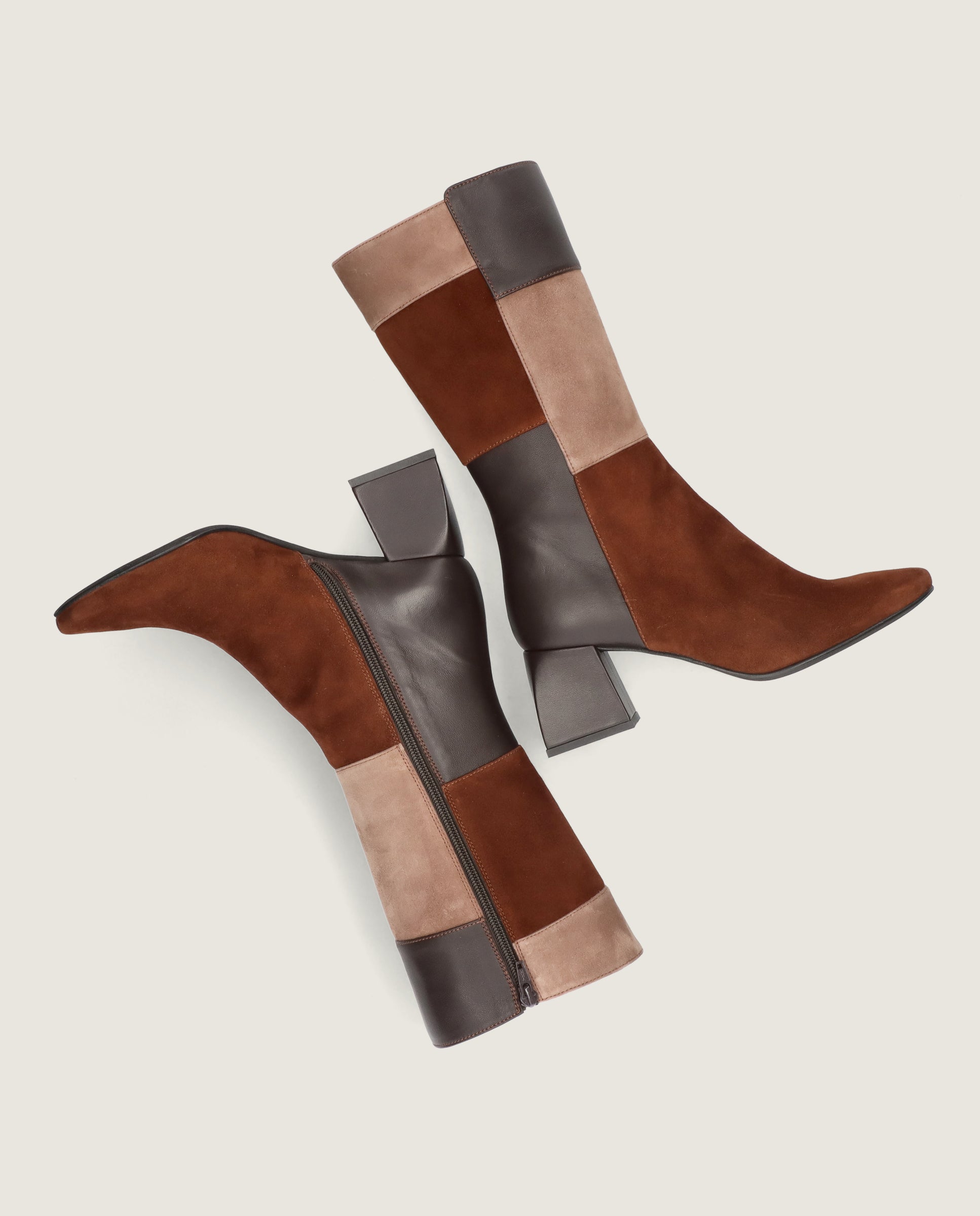 Bottines en daim marron Freja