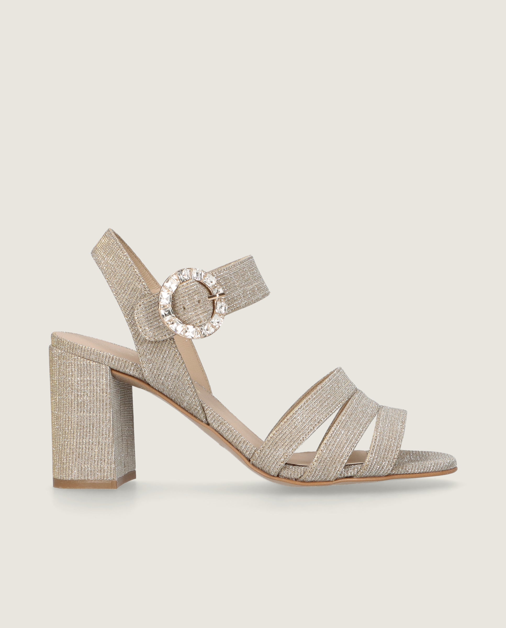 Ruth Sandals Silver Metallic Weaves