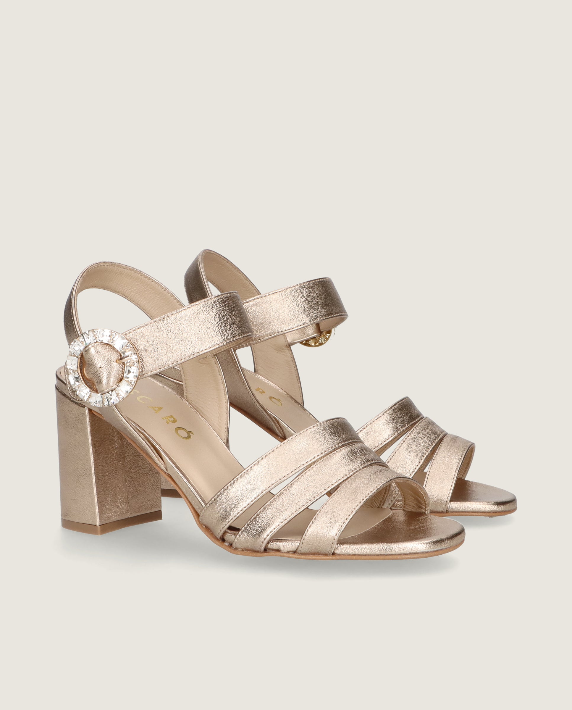 Imagen de Sandalias Ruth Dorados Piel por Mascaro