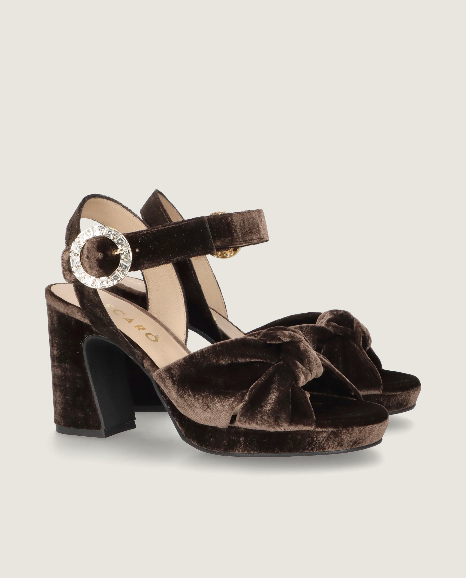 Sandalias Mary Marrones Tejidos