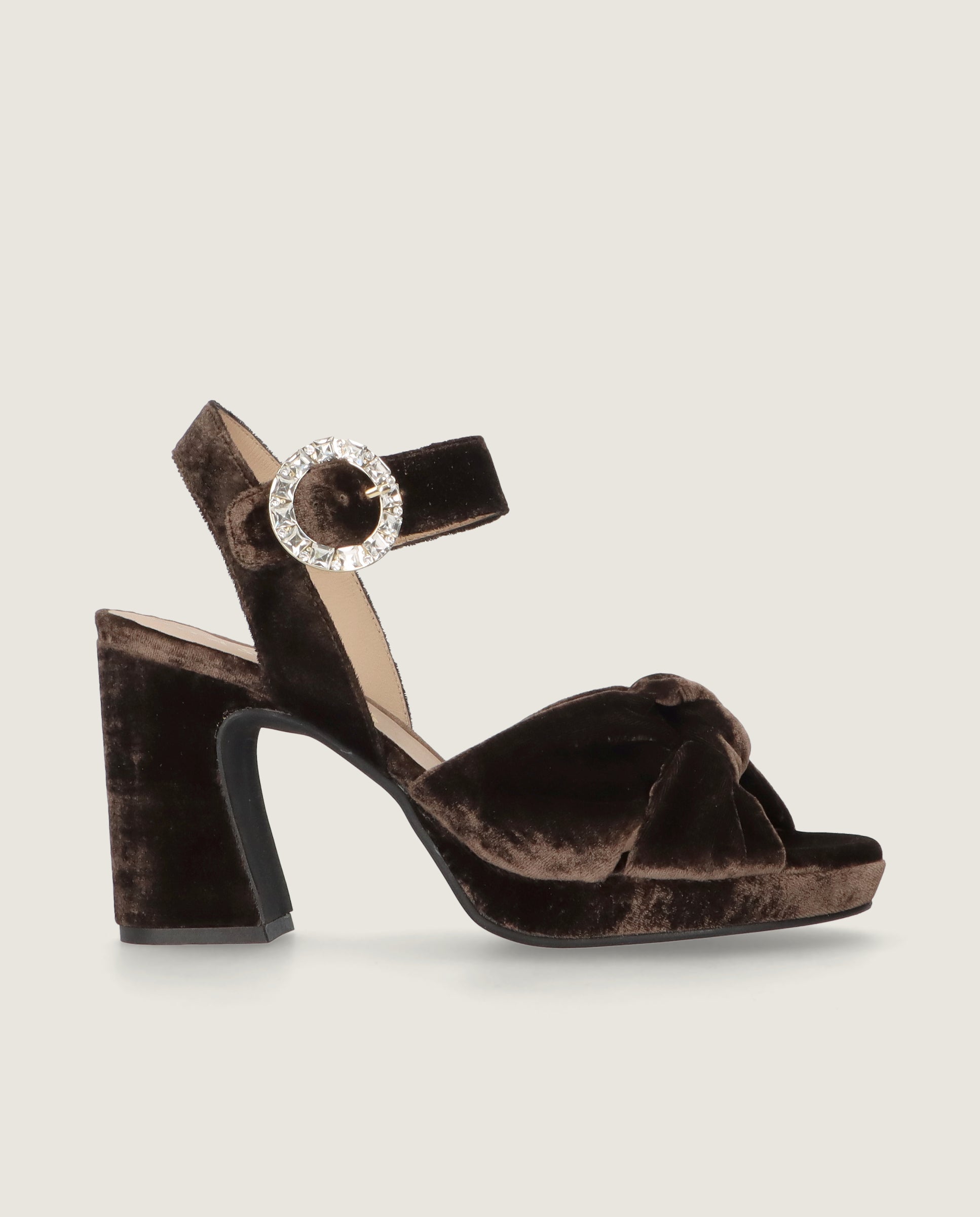 Sandalias Mary Marrones Tejidos