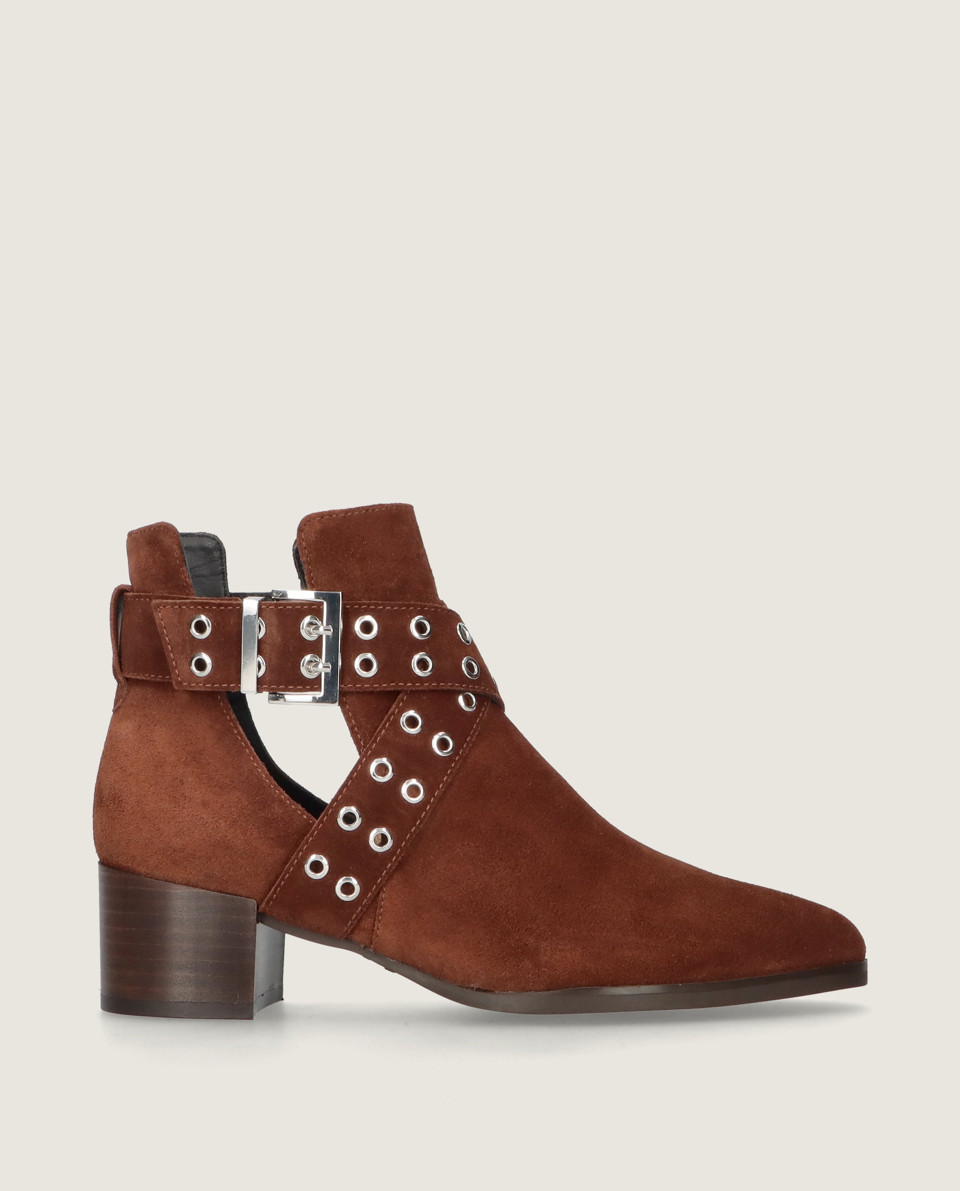 Botines Sharon Marrones Ante