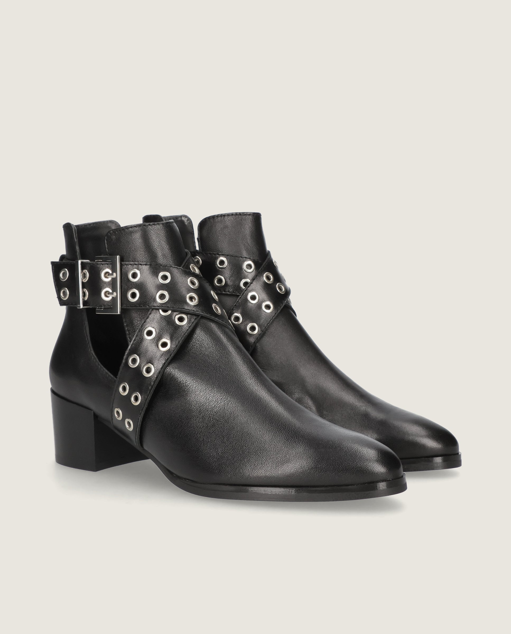 Botines Sharon Negros Piel