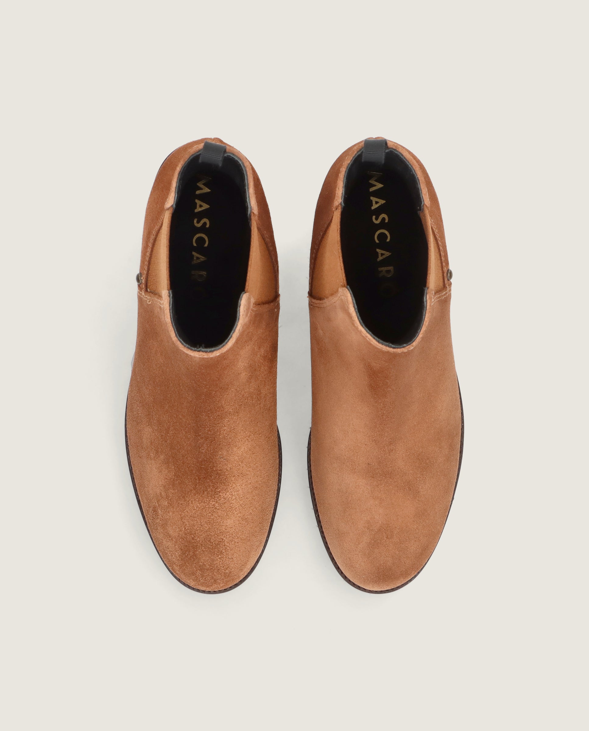 Vista alternativa de Botines Claudette Marrones Ante por Mascaro