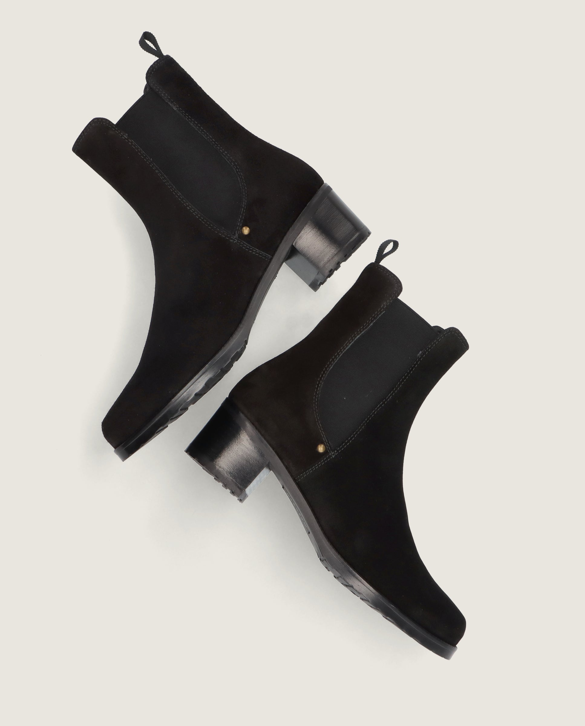 Claudette Black Suede Ankle Boots