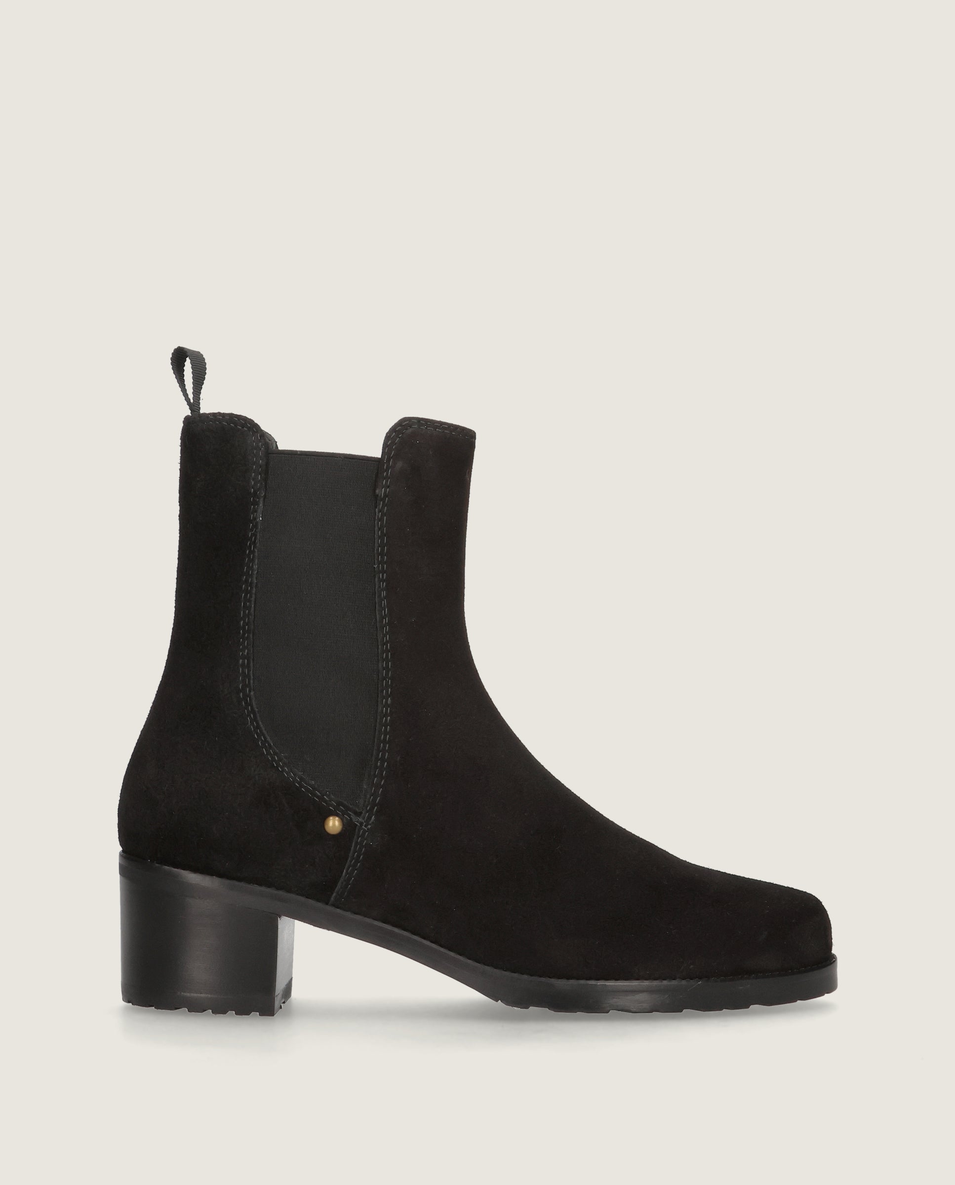 Claudette Black Suede Ankle Boots