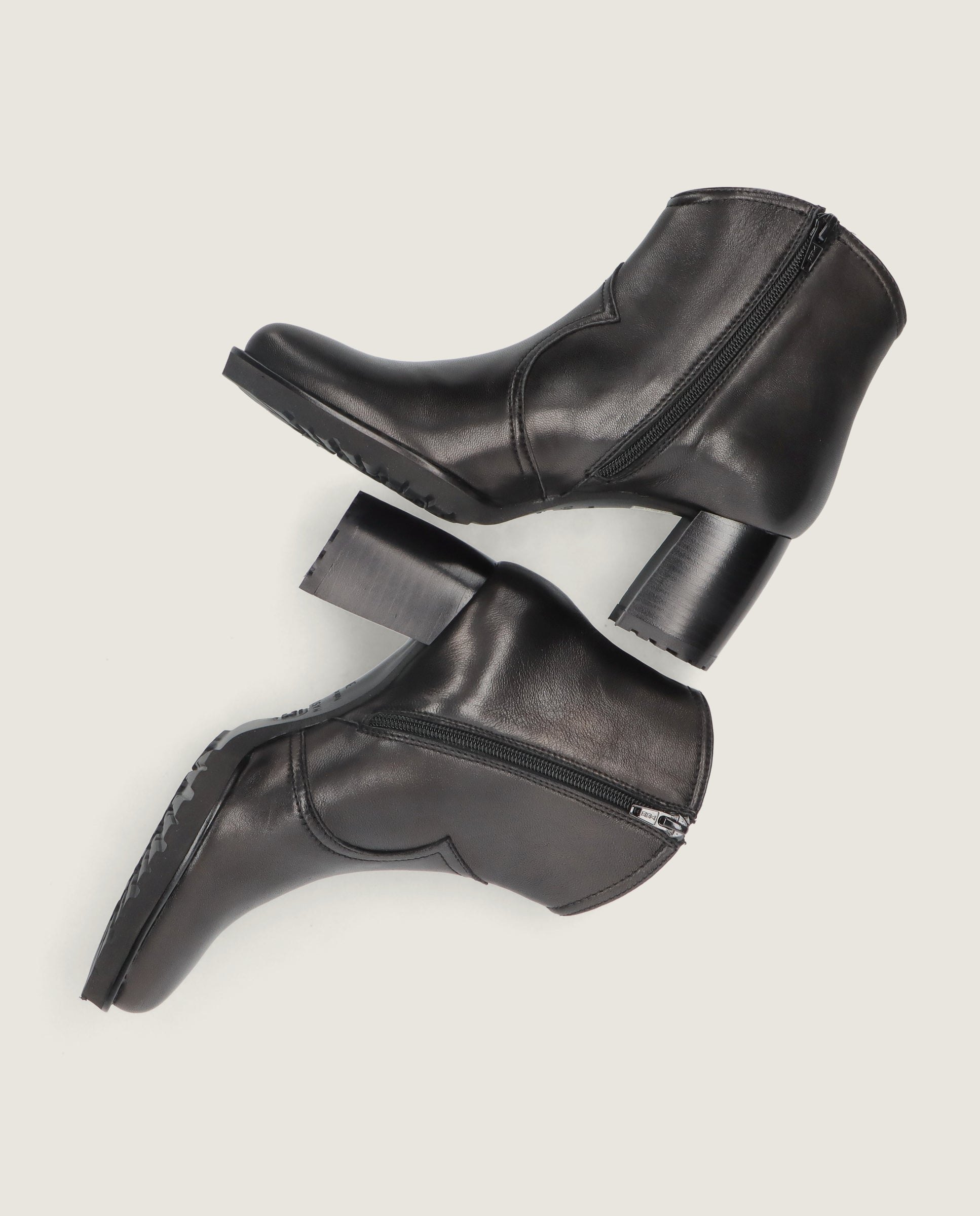 Schwarze Lederstiefeletten Palermo