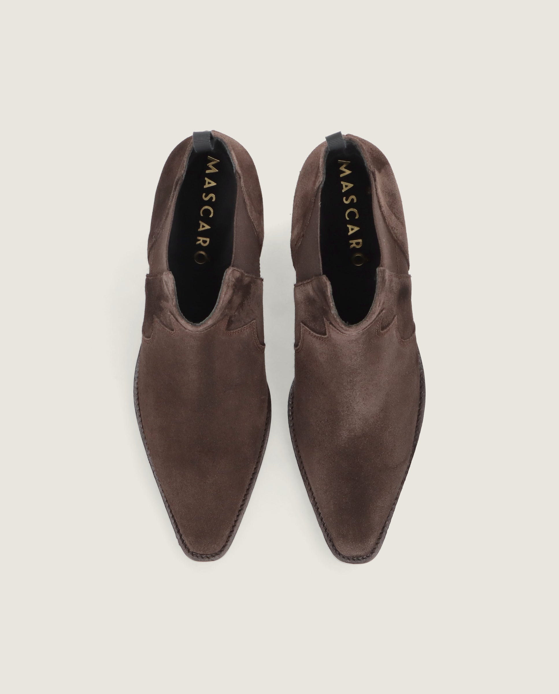 Vista alternativa de Botines Nashville Marrones Ante por Mascaro