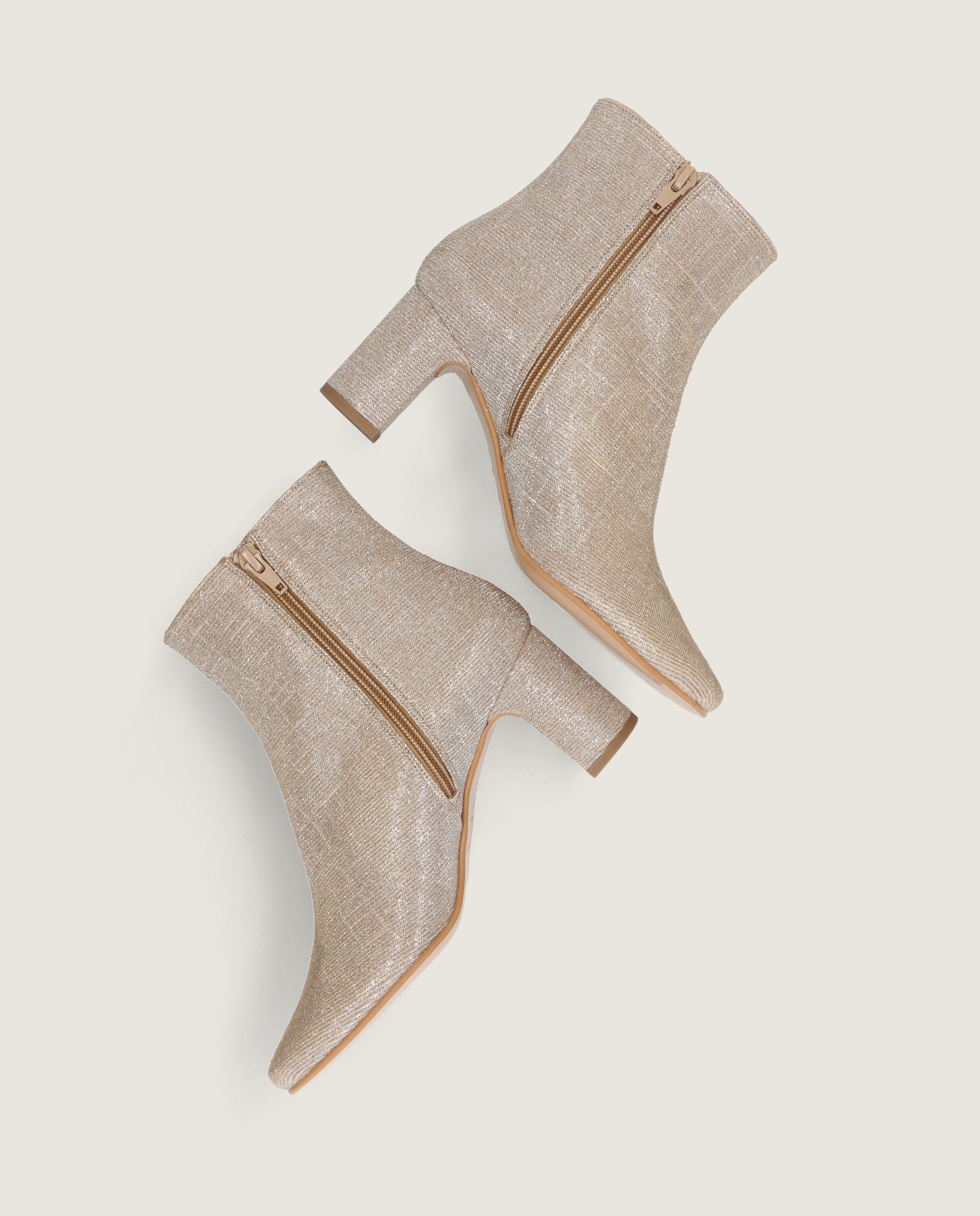 Botines Freja Dorados Tejidos