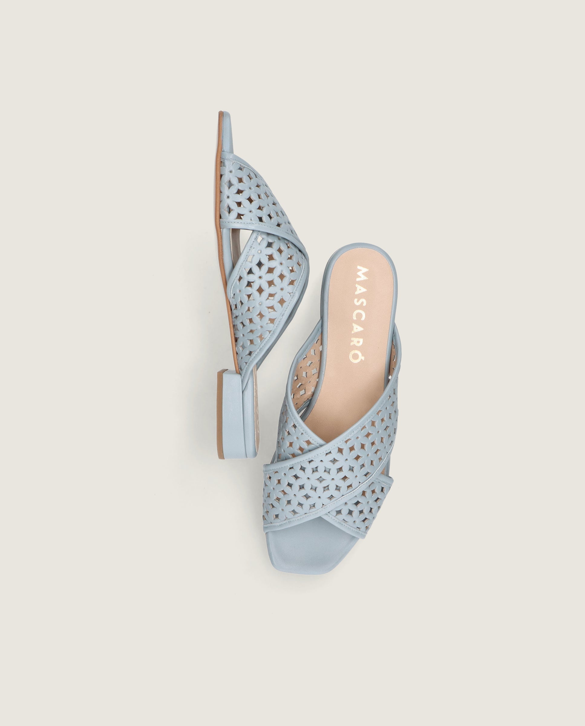 Sandalias Eva Azules Piel