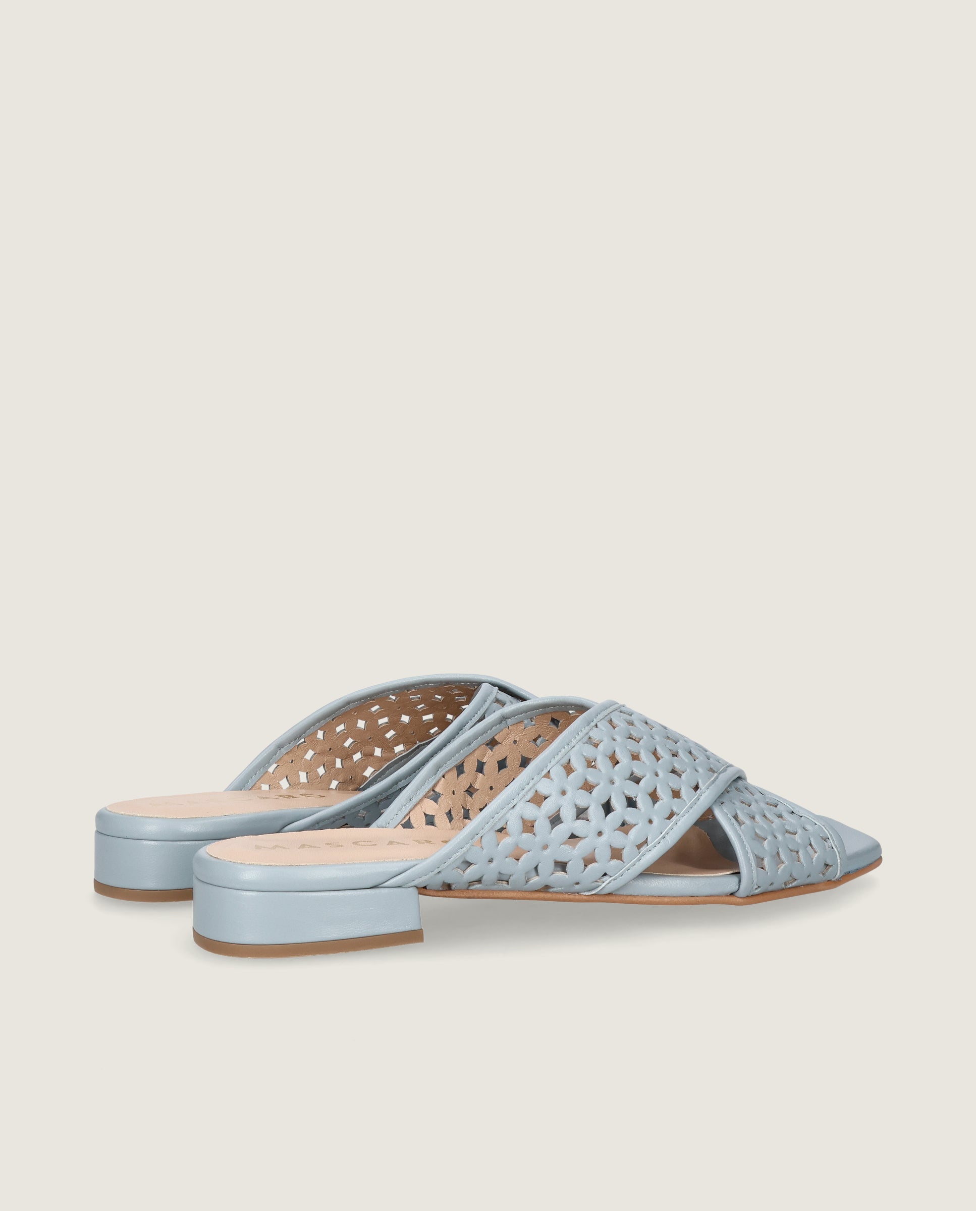 Sandalias Eva Azules Piel