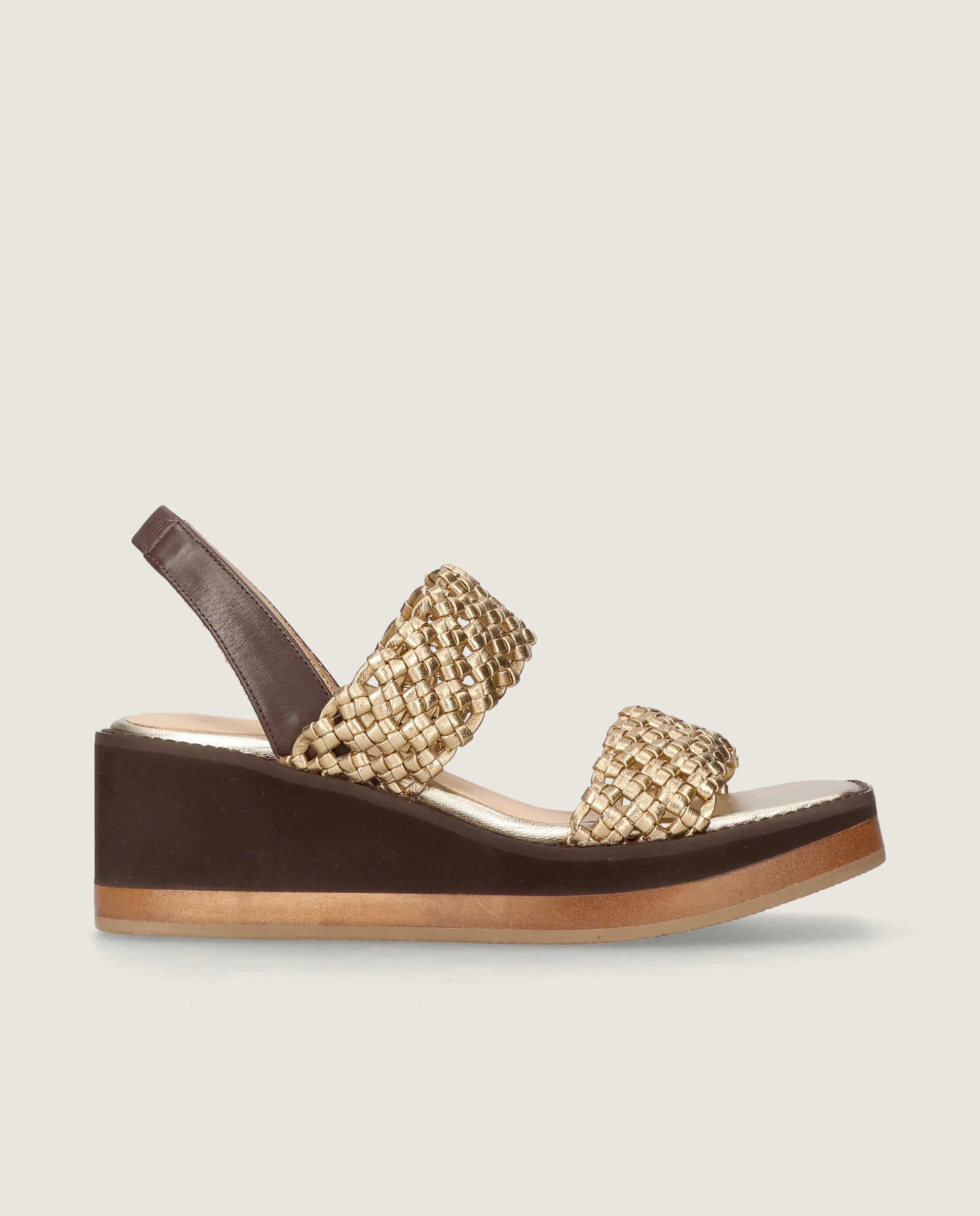 Sandalias Ariana Dorados Pieles metalizadas