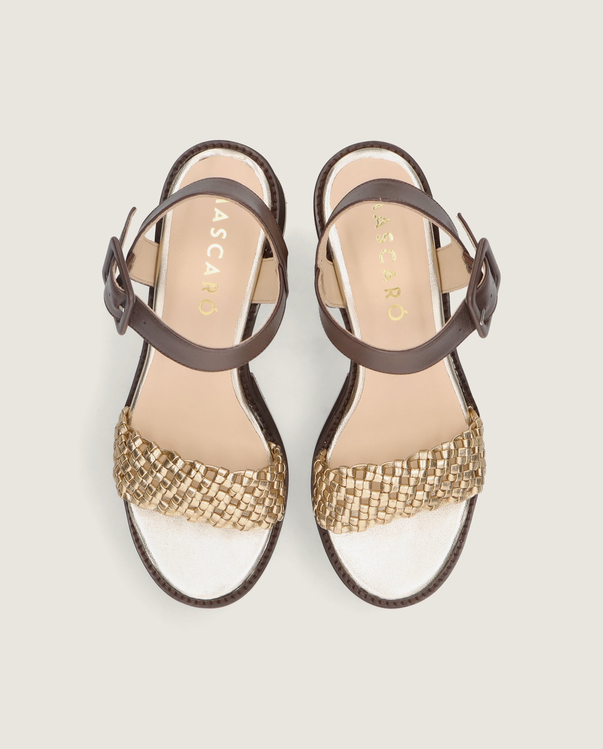 Sandalias Corfu Dorados Pieles metalizadas