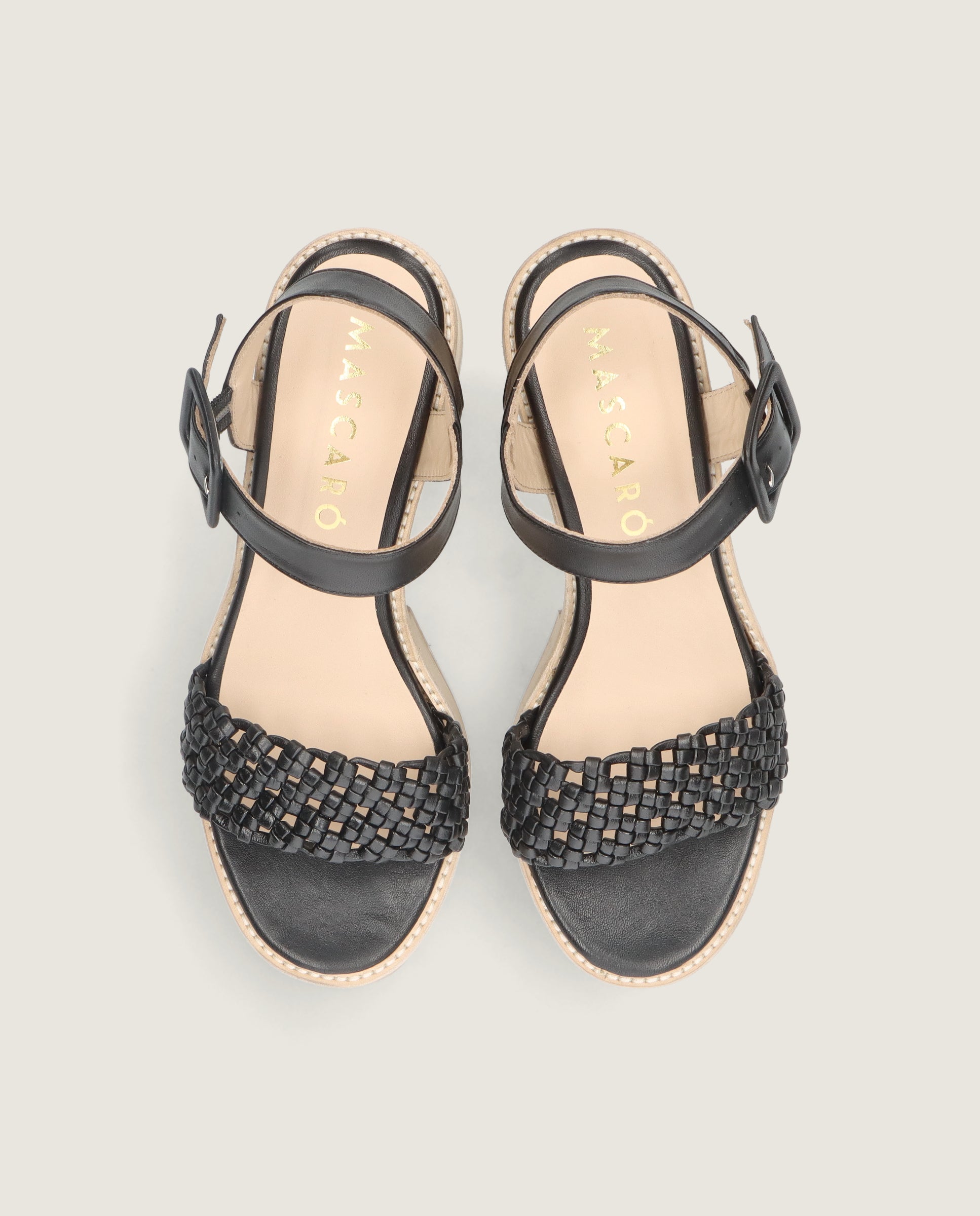 Sandalias Corfu Negros Piel