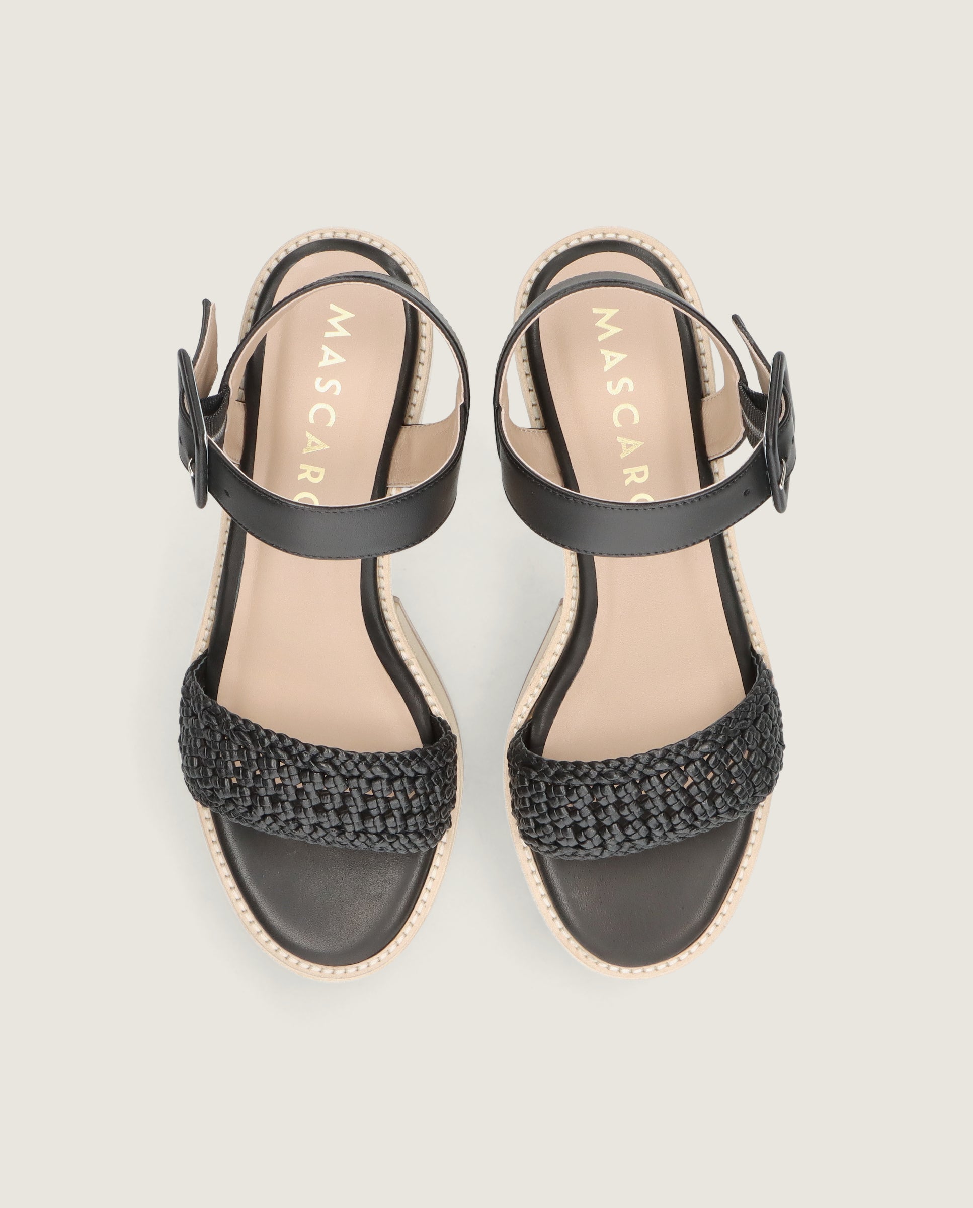 Vista alternativa de Sandalias Corfu Negros Piel por Mascaro