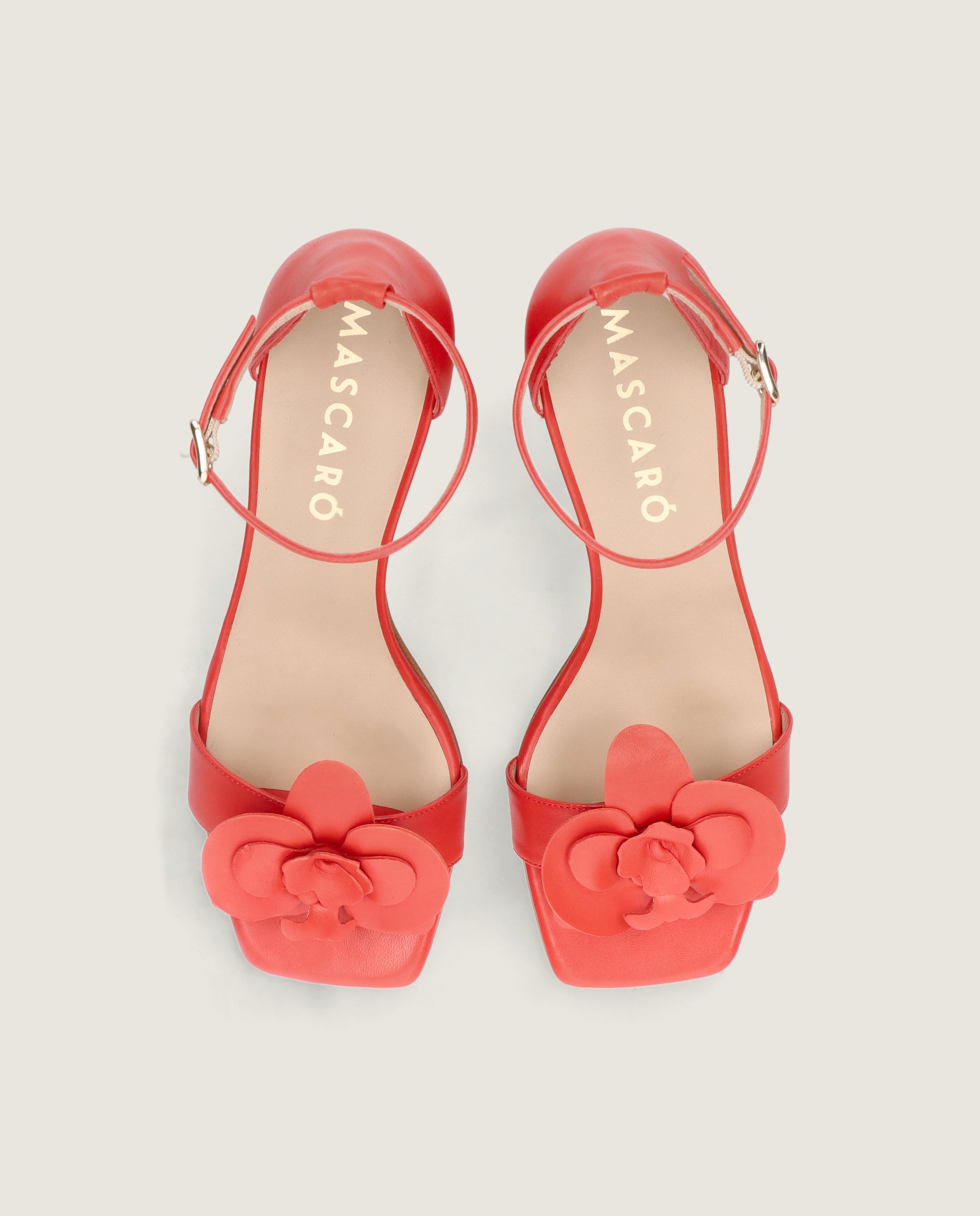 Annie Sandal in red leather