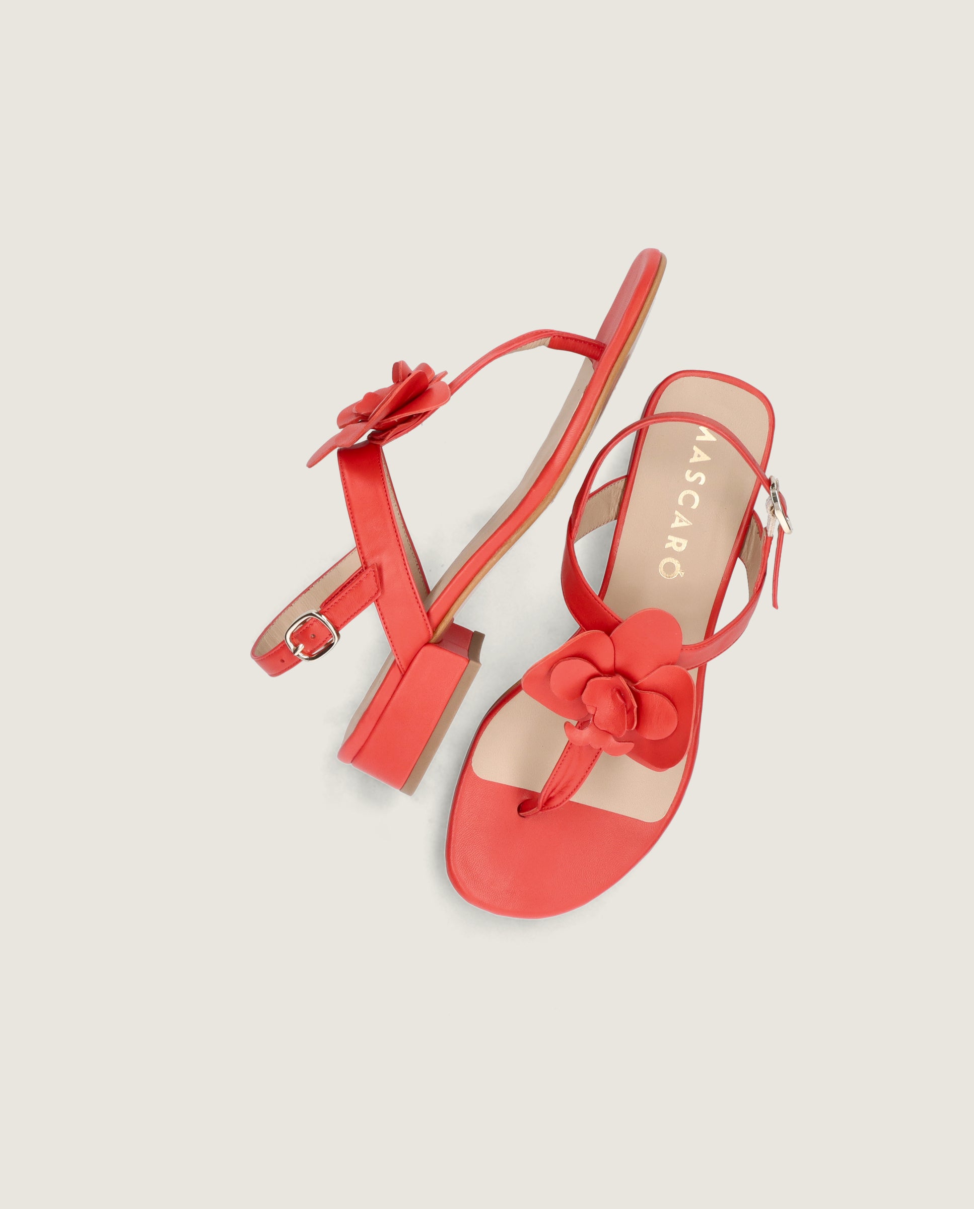 Sandalias Amelie Rojos Piel