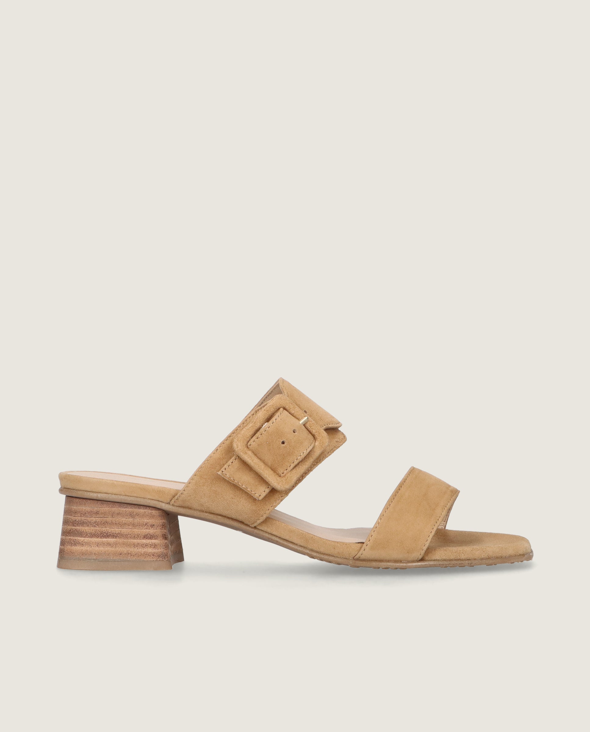 Cannes Sandal in tan colour suede