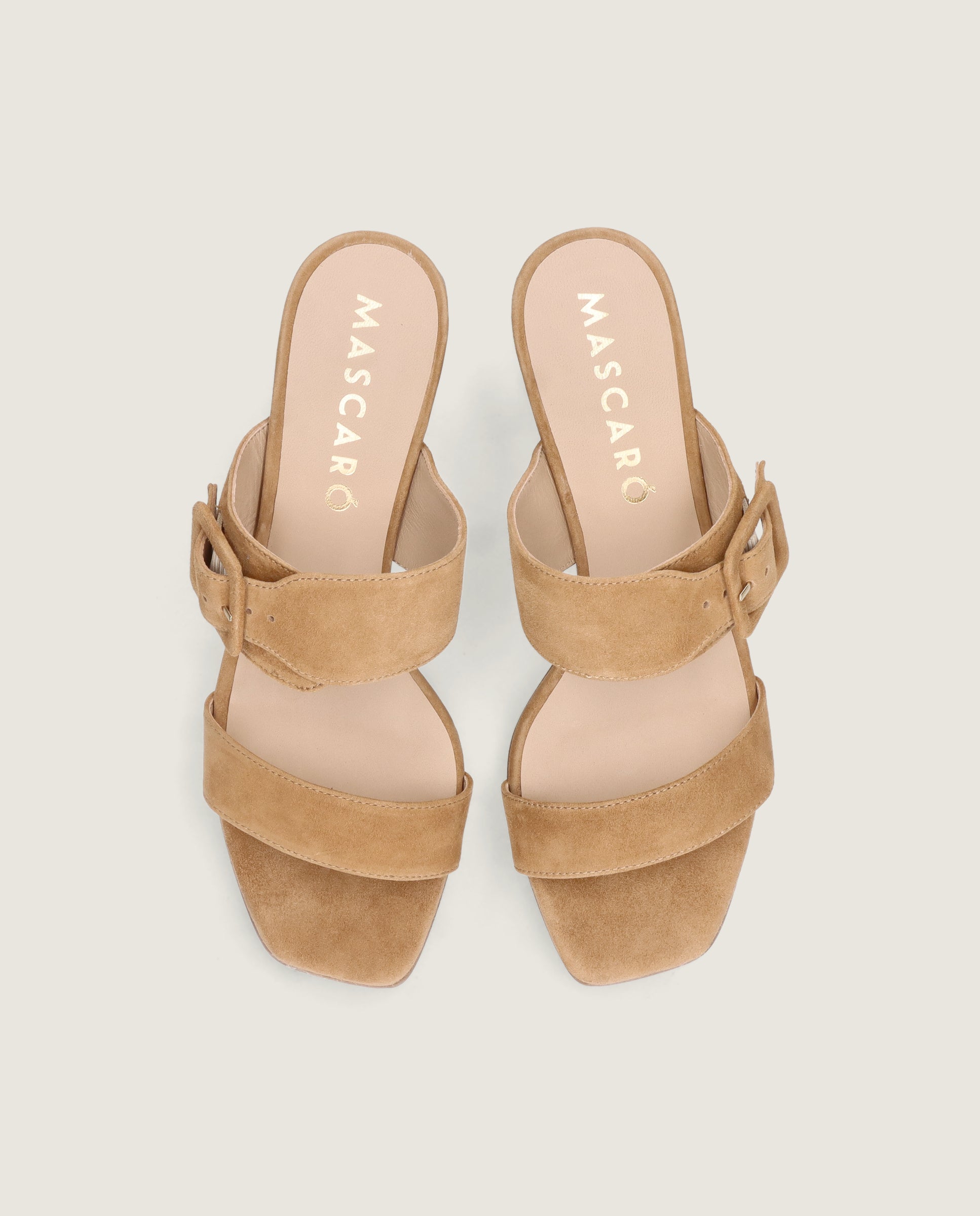 Cannes Sandal in tan colour suede