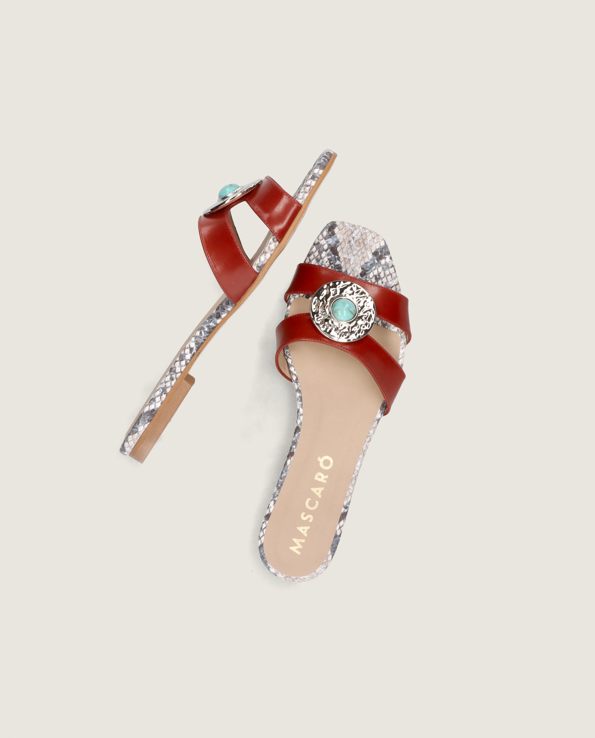 Sandalias Isla Rojos Piel