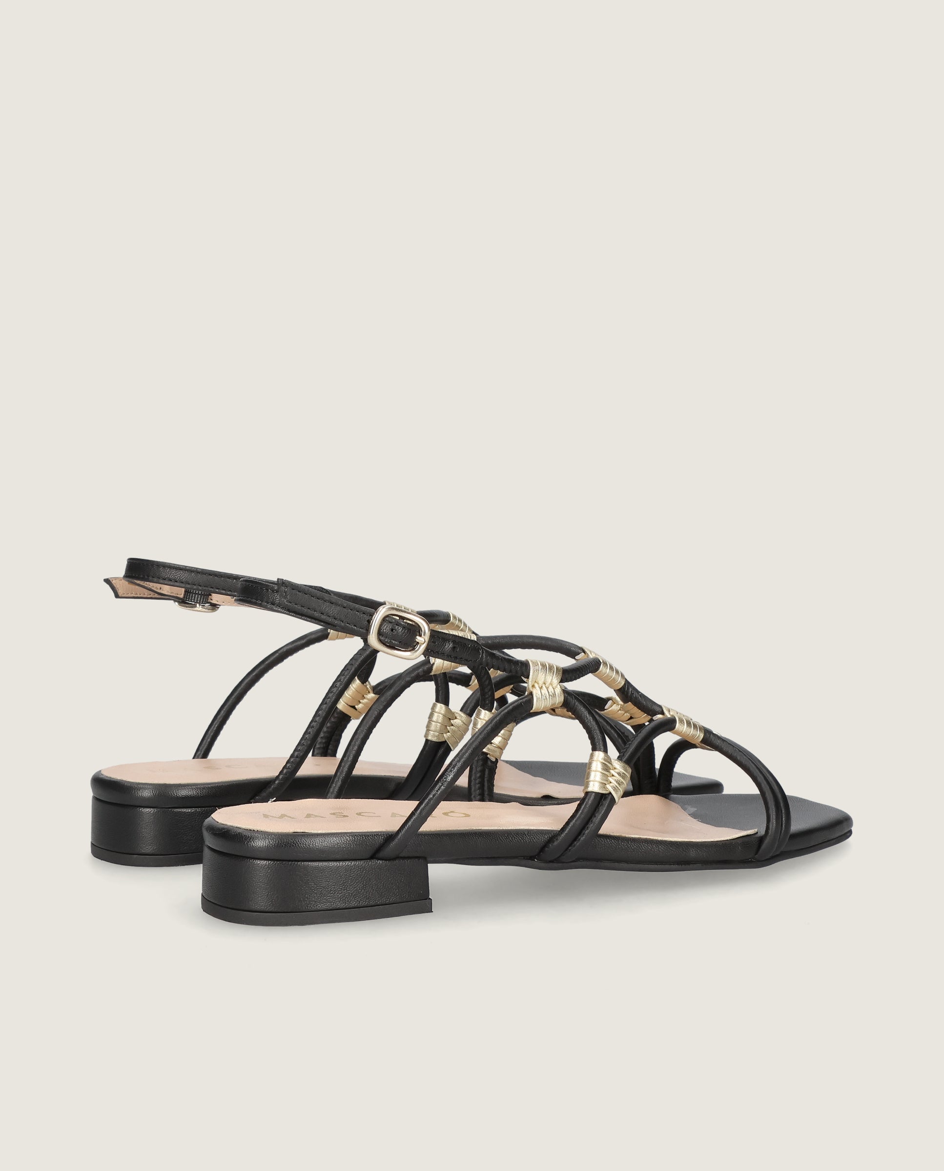 Sandalias Eva Negros Piel