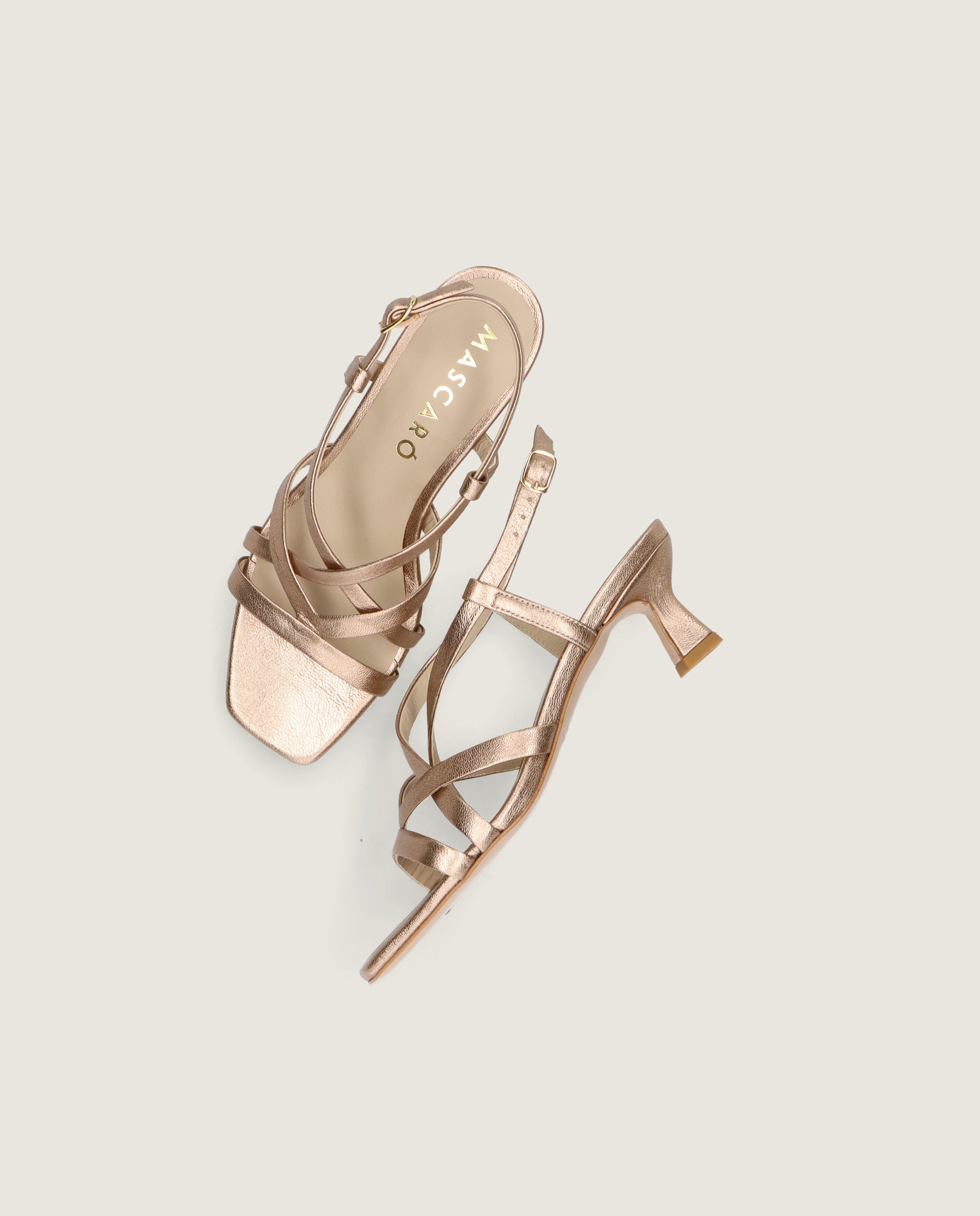 Sandalias Mandy Dorados Pieles metalizadas