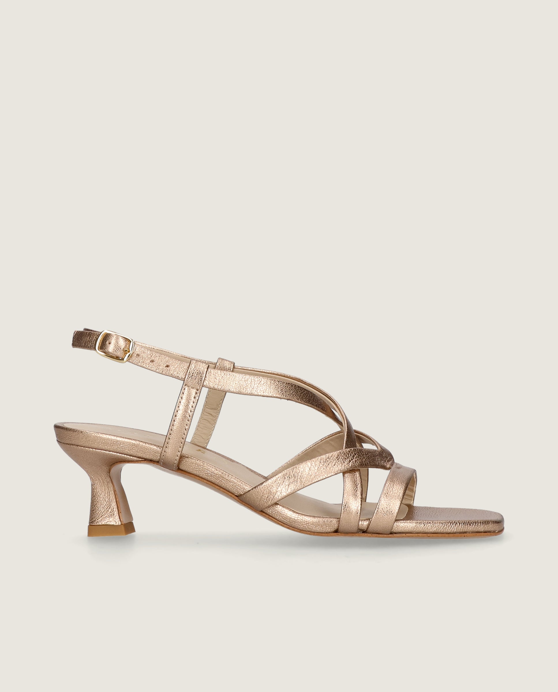 Sandalias Mandy Dorados Pieles metalizadas