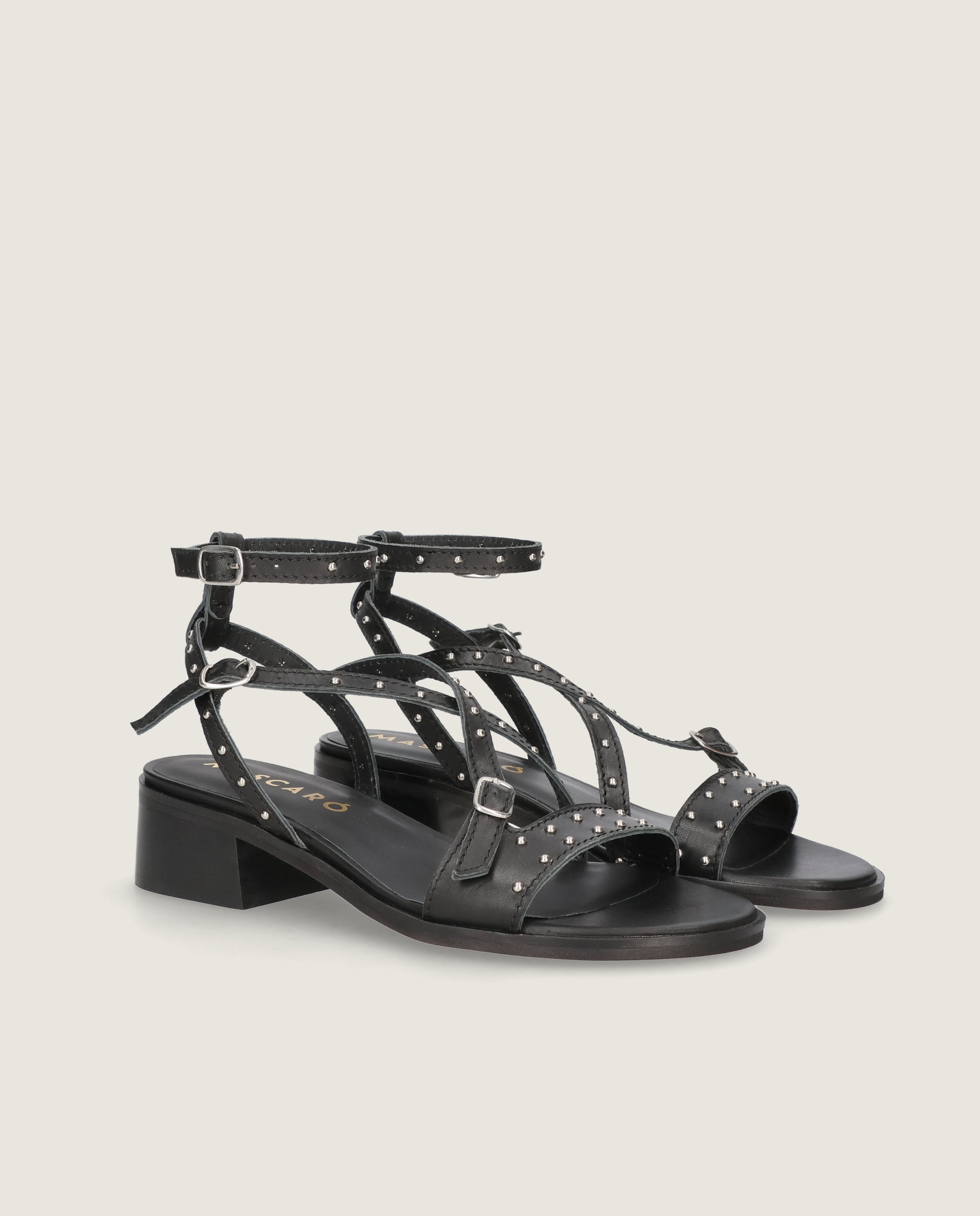 Imagen de Sandalias Lulu Negros Piel por Mascaro