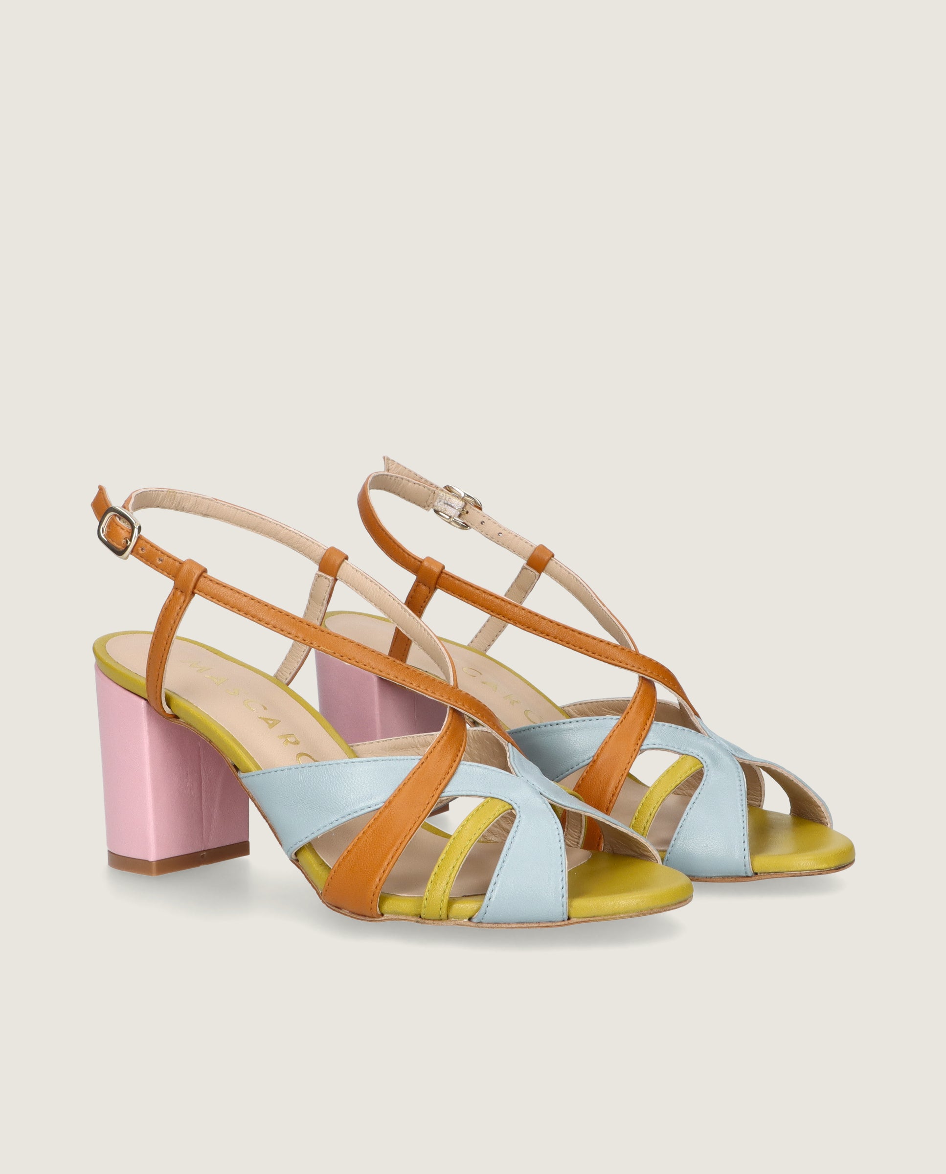 Imagen de Sandalias Thais Multicolores Piel por Mascaro