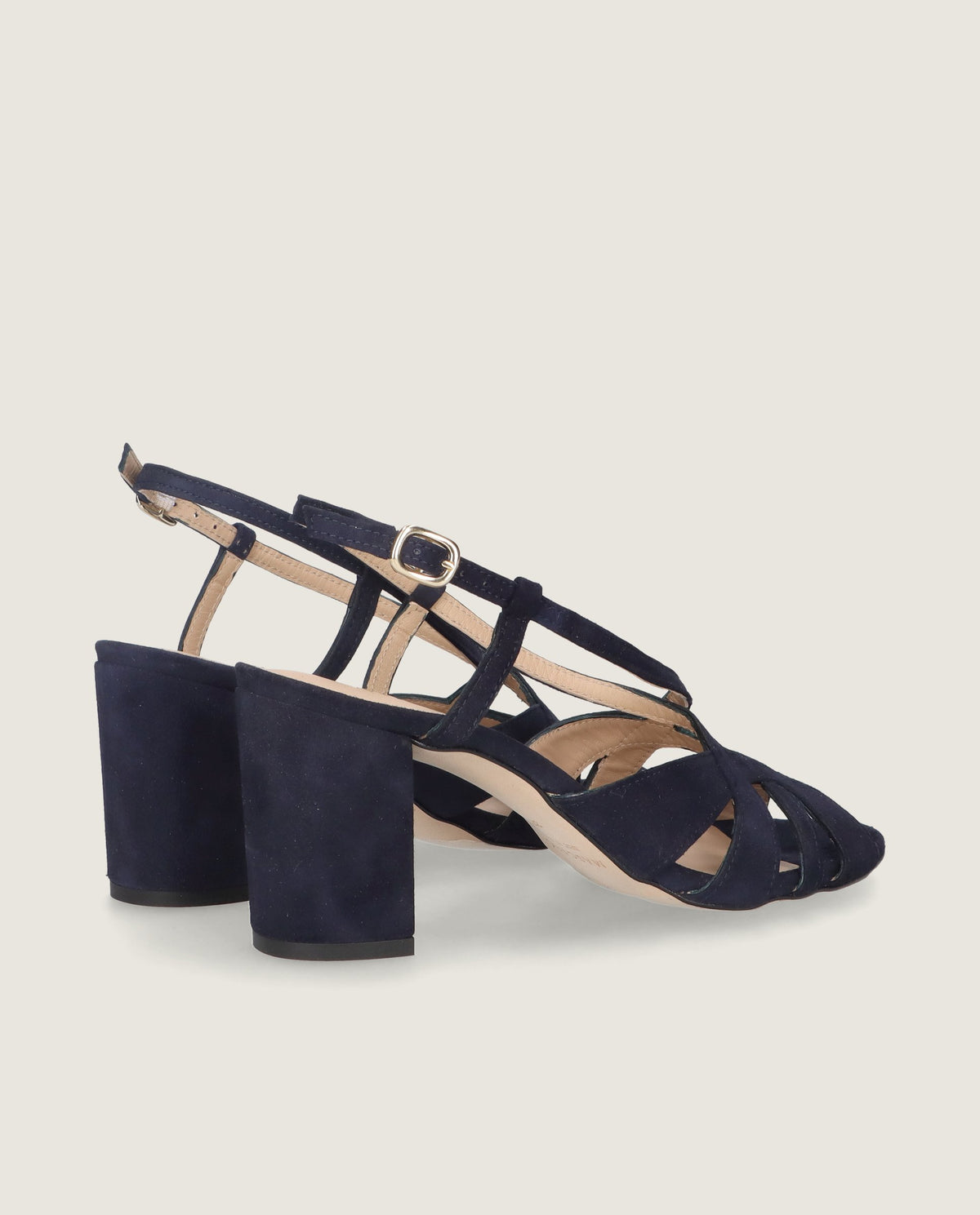 Thais Sandal in navy blue suede