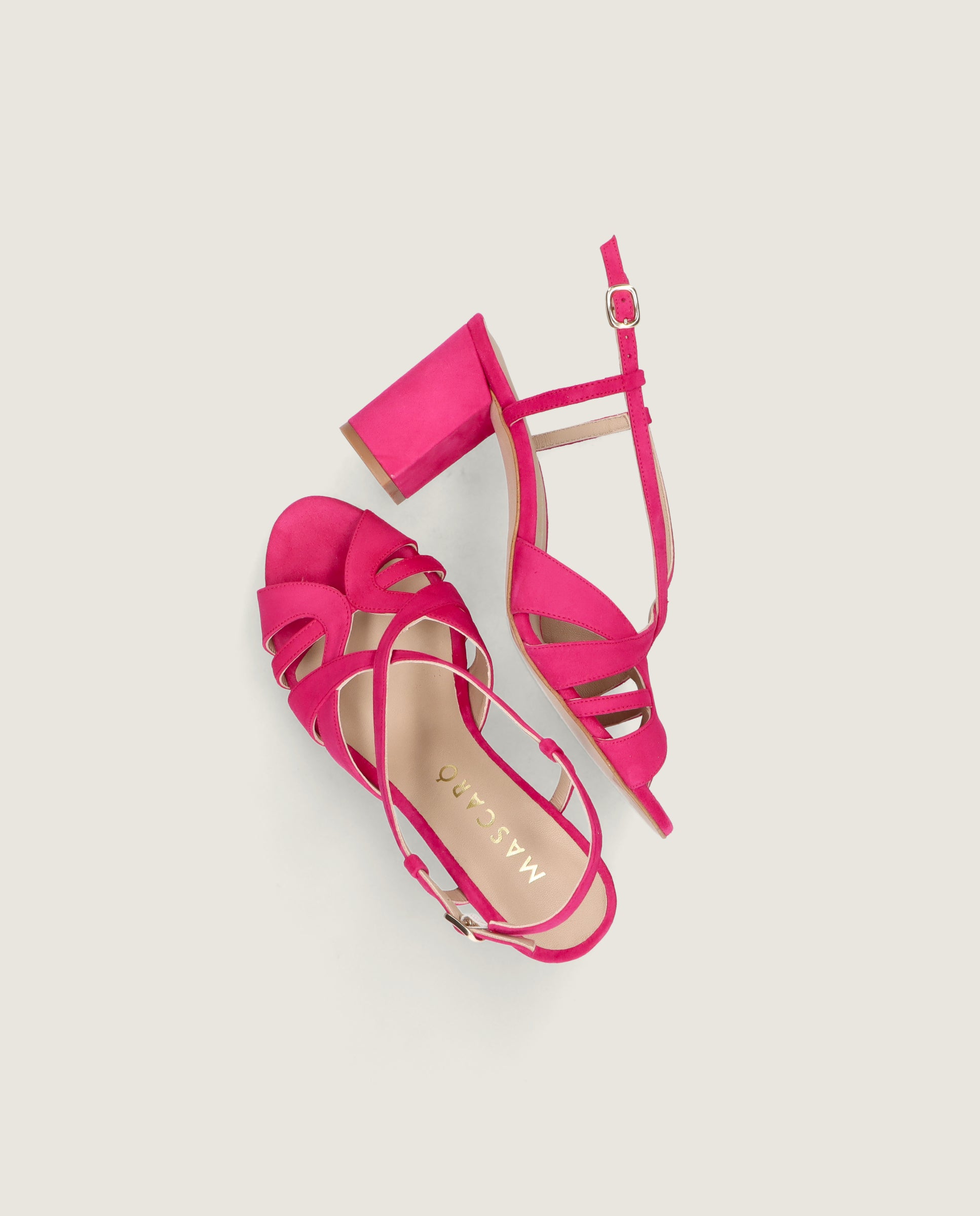 Thais Sandal in hot pink suede