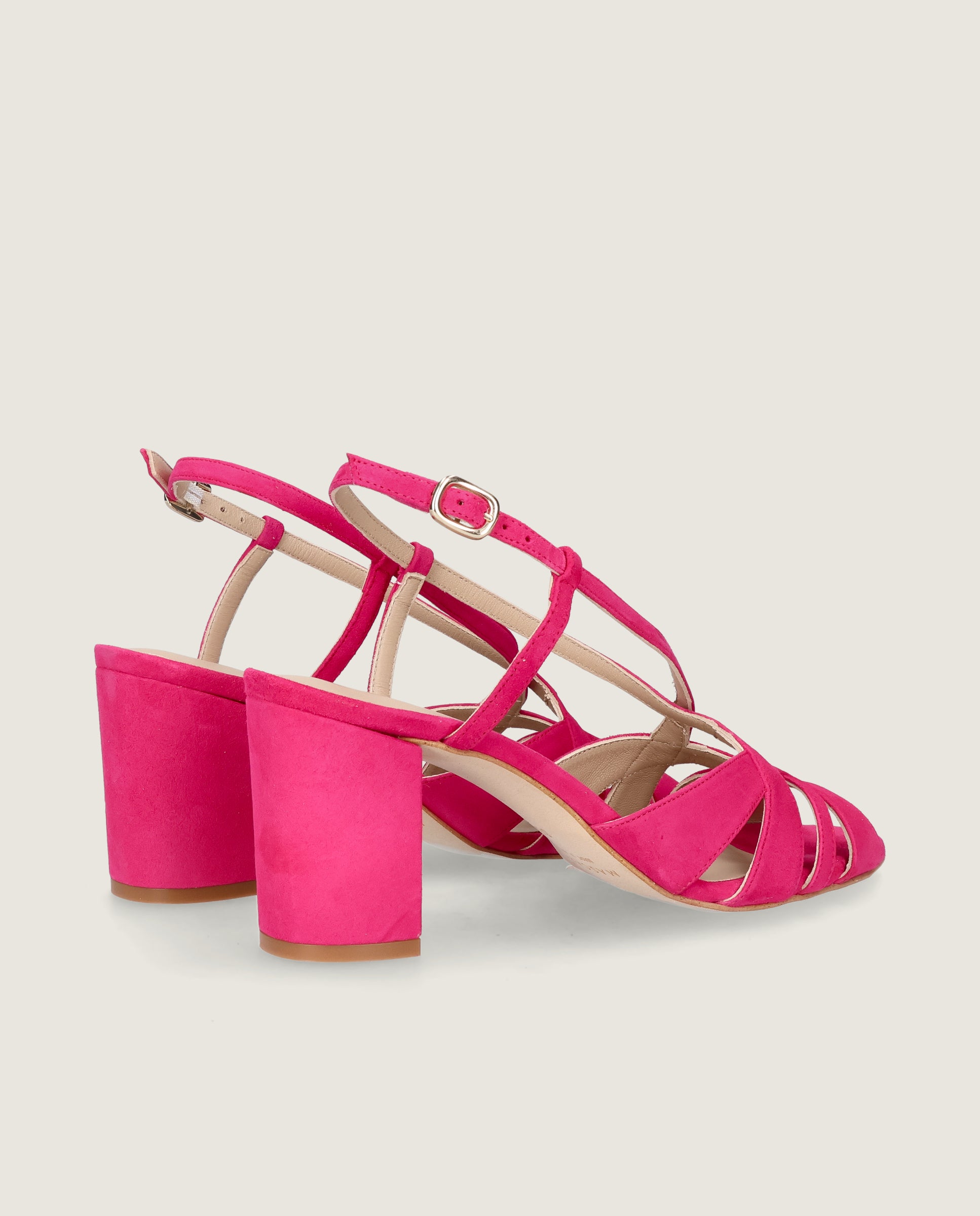 Thais Sandal in hot pink suede