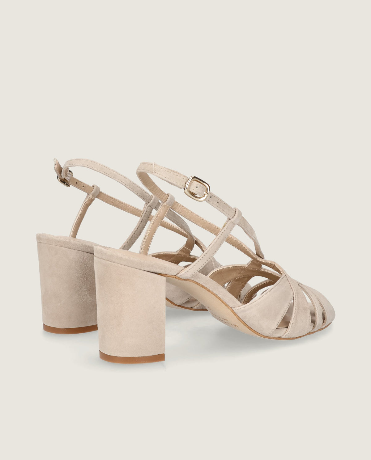 Thais Sandal in beige suede