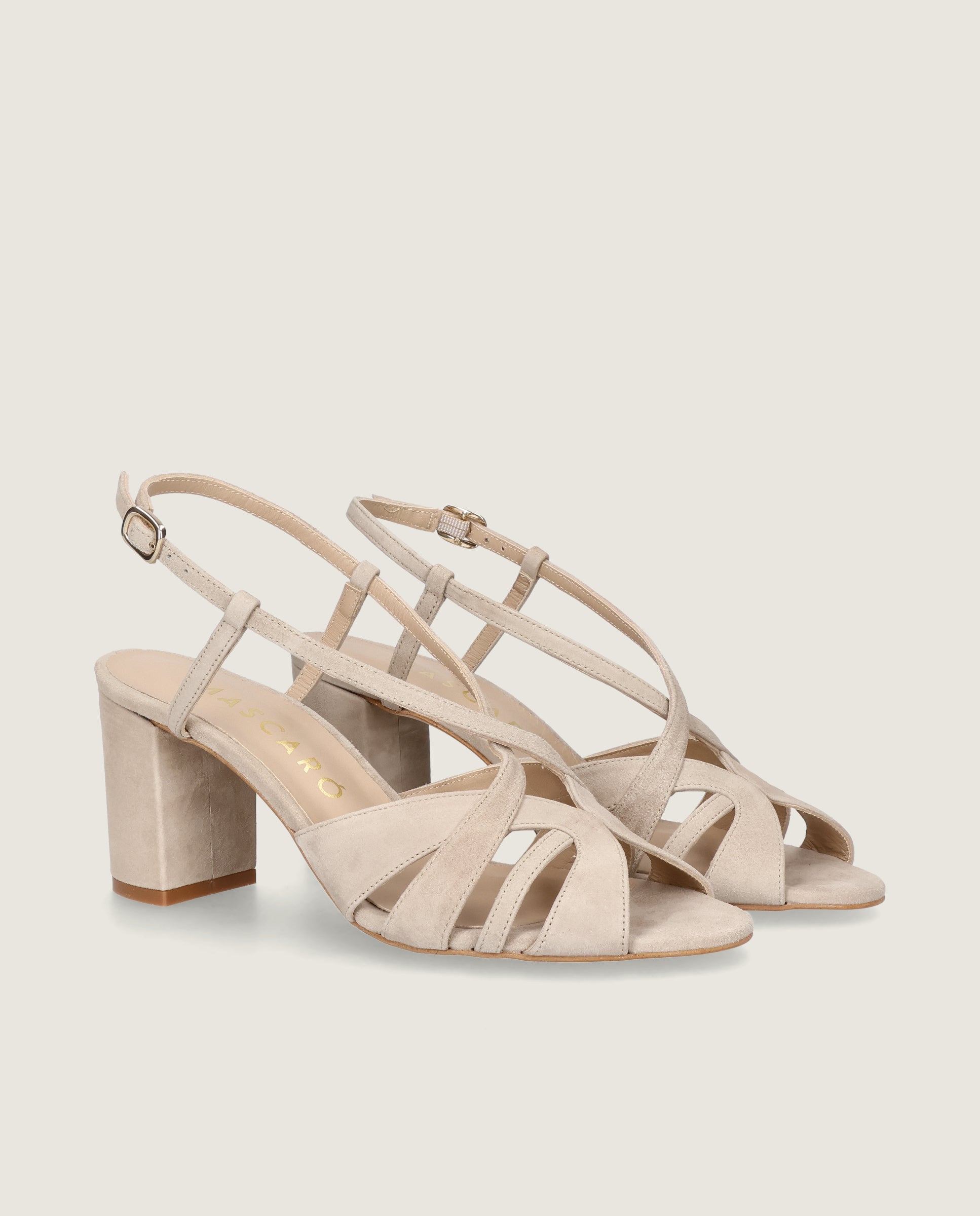 Imagen de Sandalias Thais Grises Ante por Mascaro